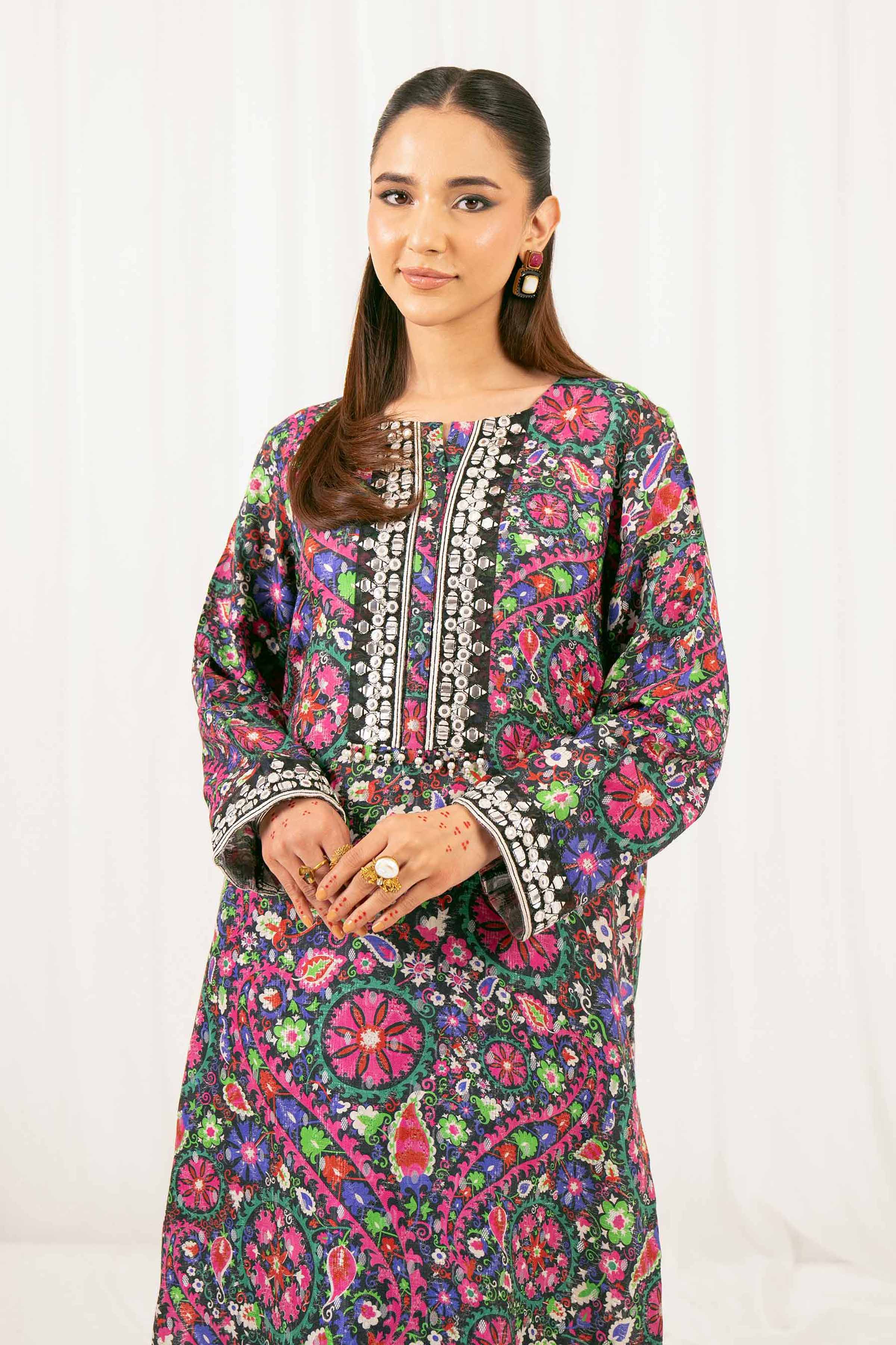 NishatUK - Multi Embroidered Jacquard 2-piece ready to wear Dress