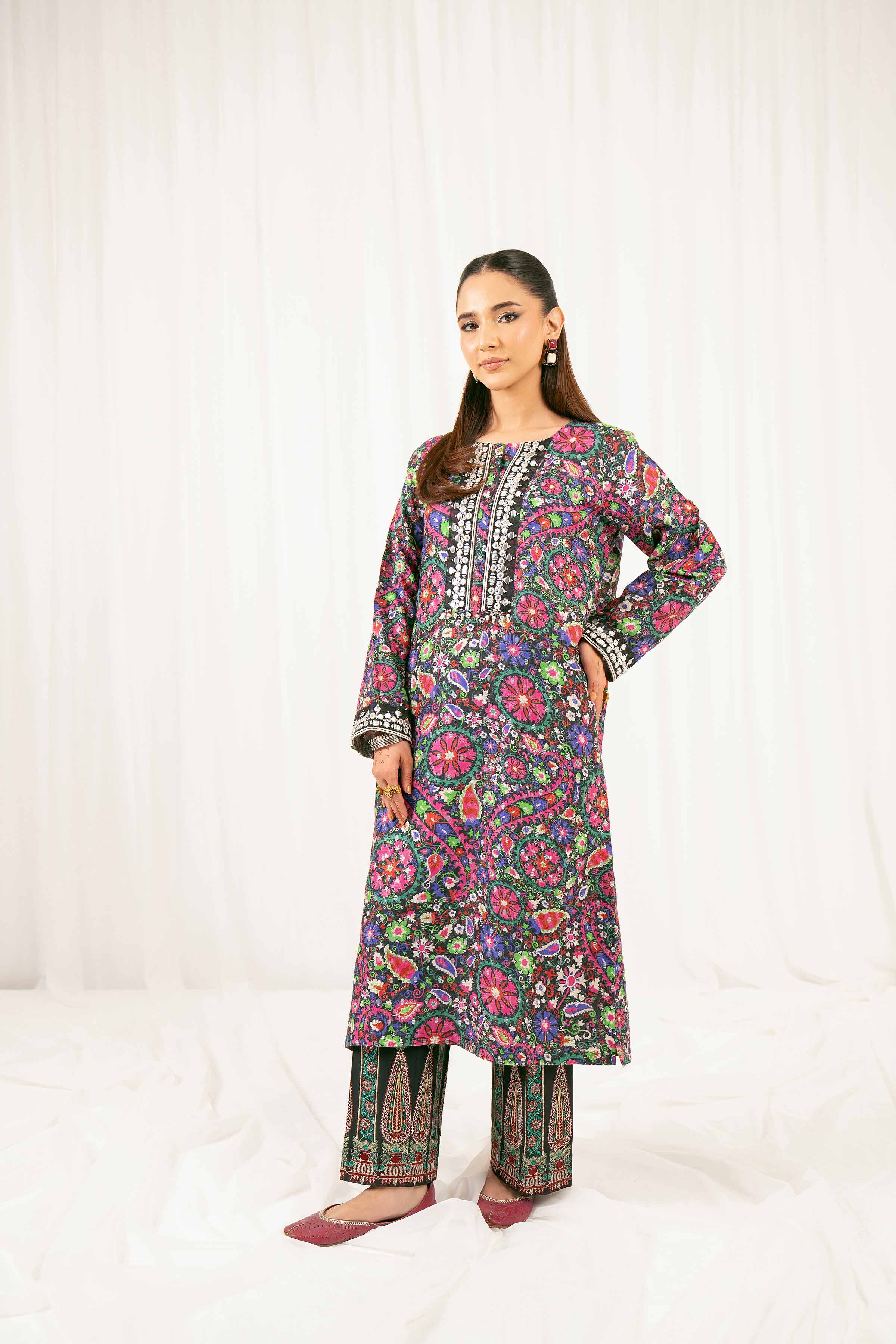 NishatUK - Multi Embroidered Jacquard 2-piece ready to wear Dress