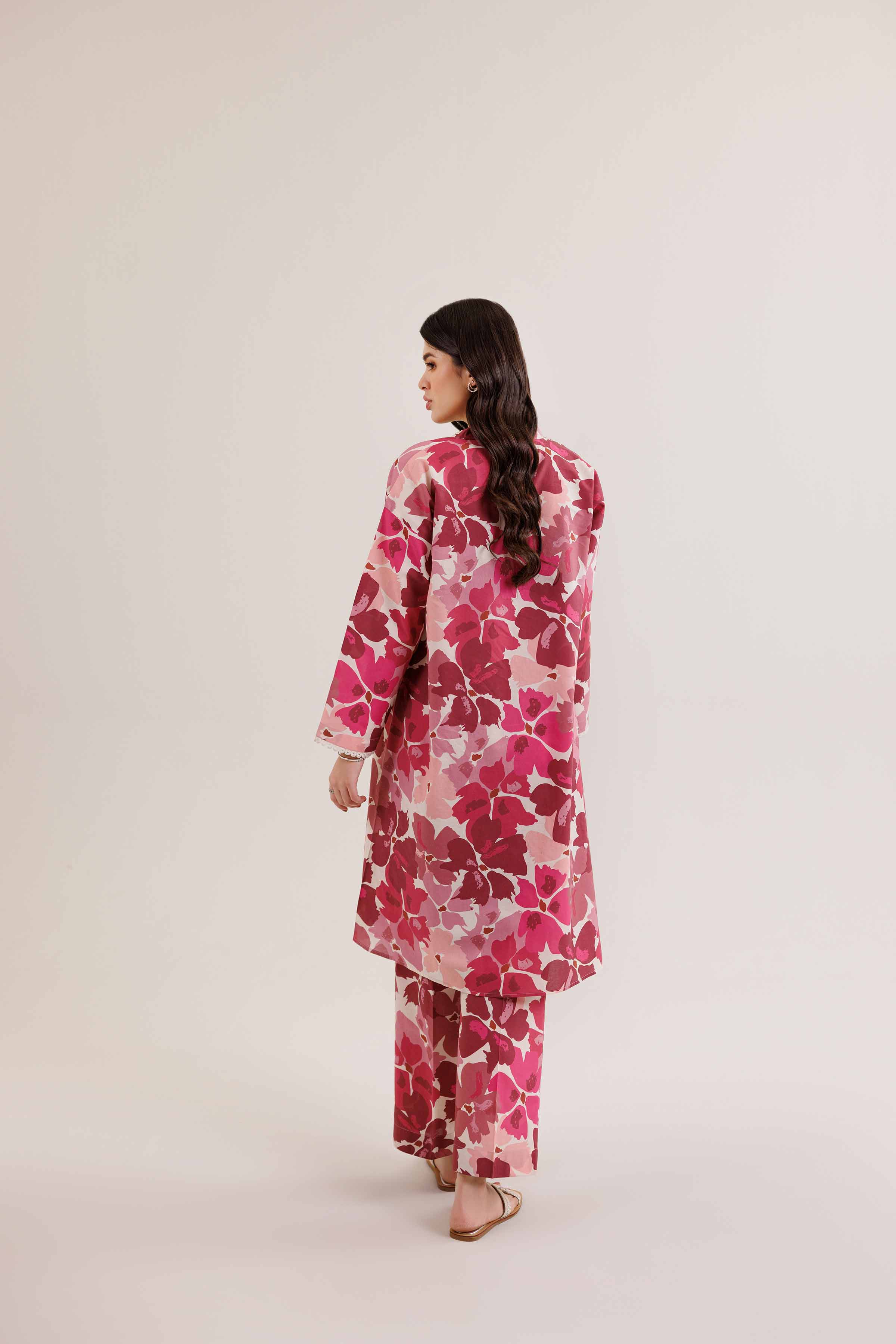 NishatUK - Brown Printed Cambric 2-piece ready to wear Dress