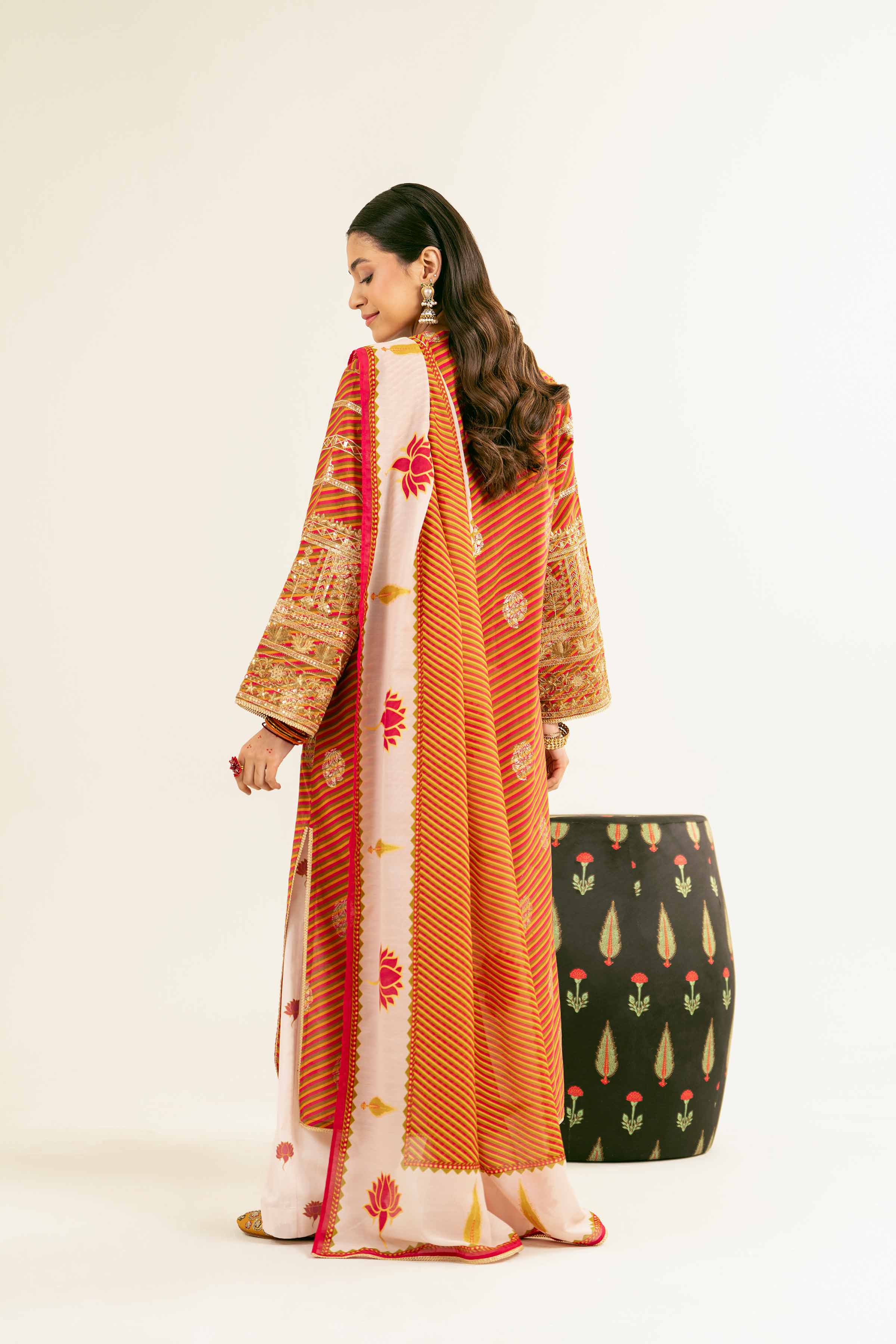 NishatUK - Brown Embroidered Jacquard 3-piece ready to wear Suit