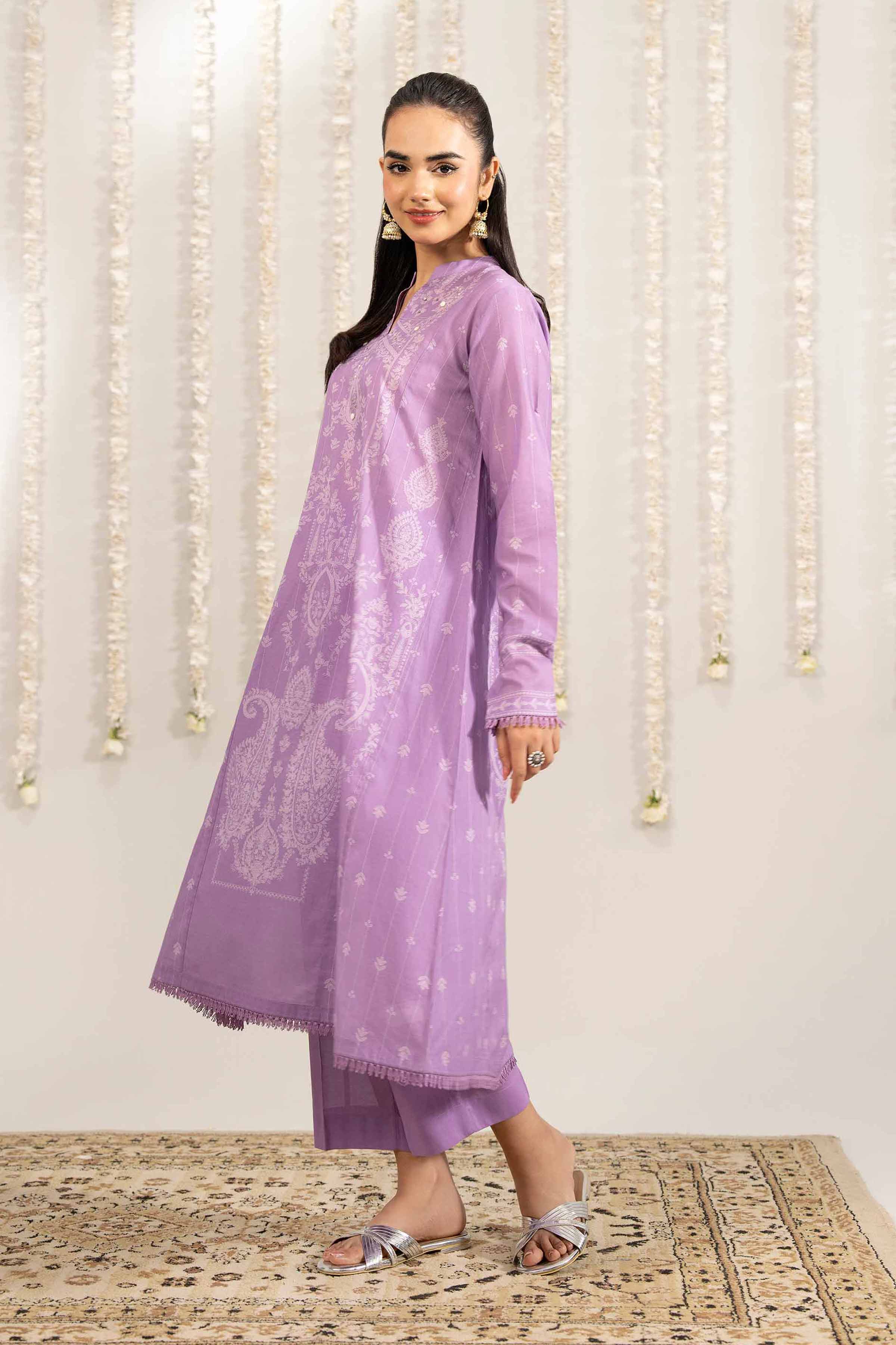 NishatUK - Purple Printed Lawn 2-piece ready to wear Dress