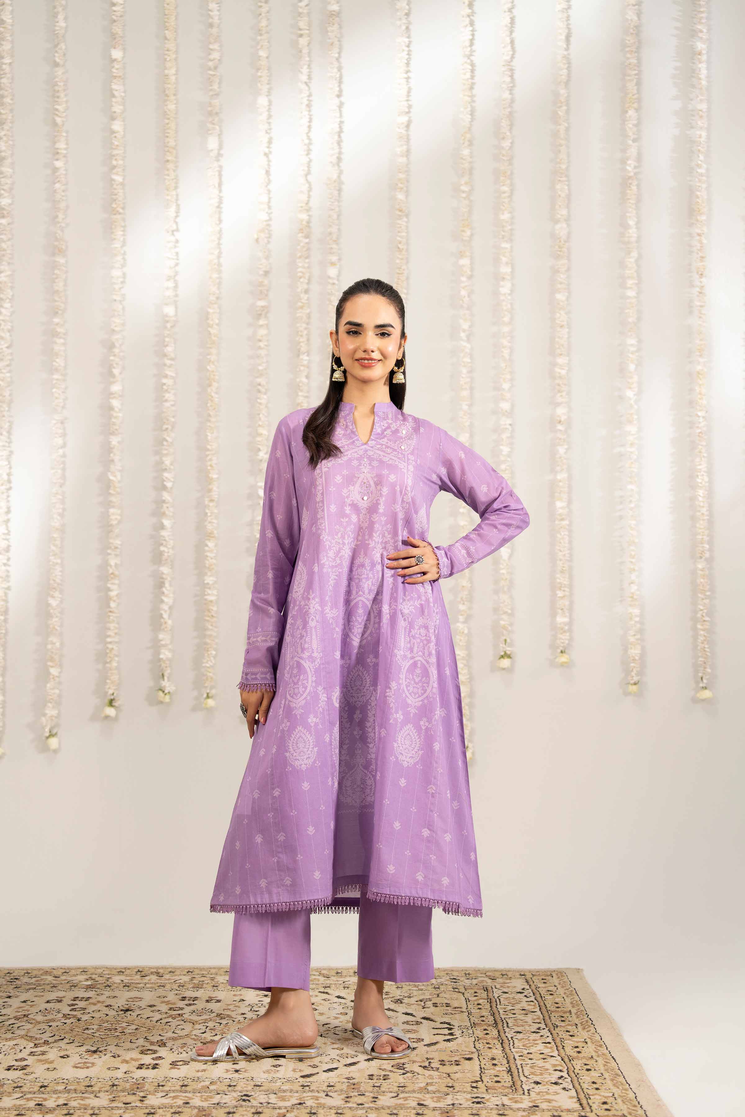 NishatUK - Purple Printed Lawn 2-piece ready to wear Dress