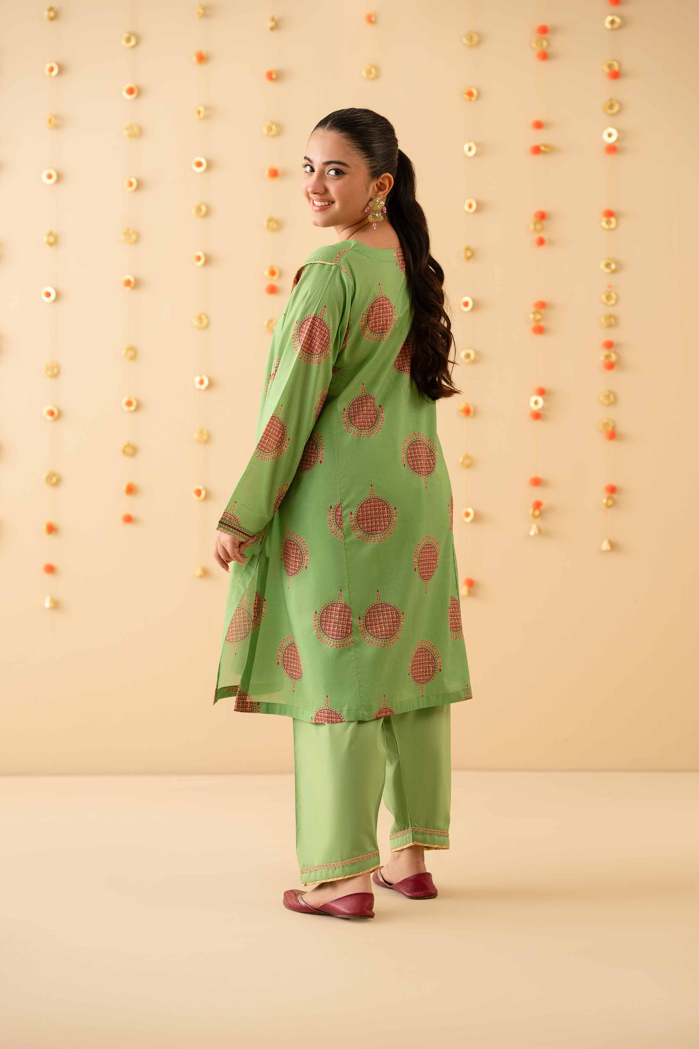 NishatUK - Green Printed Lawn 2-piece ready to wear Dress