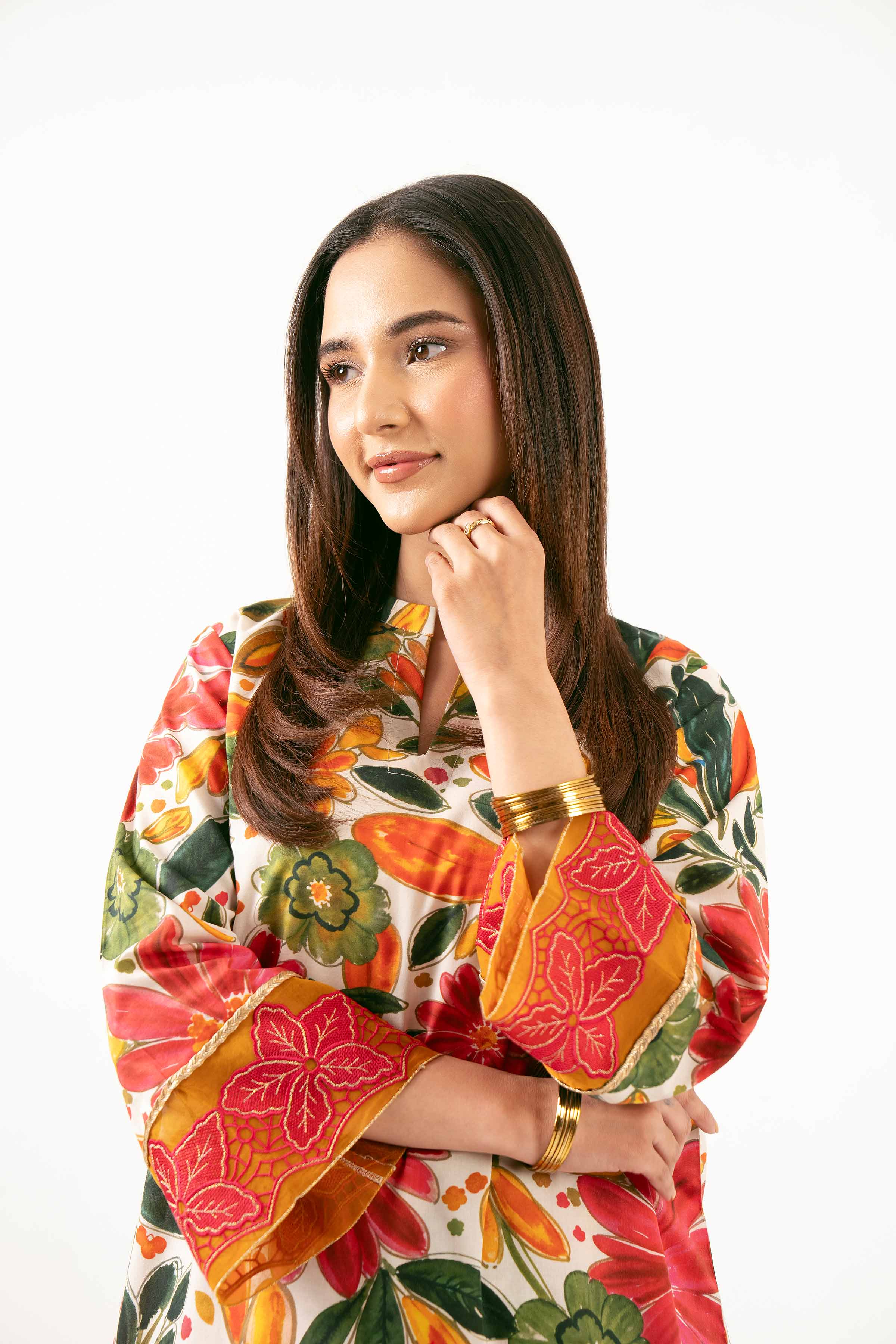 NishatUK - Multi Printed Cambric 2-piece ready to wear Dress