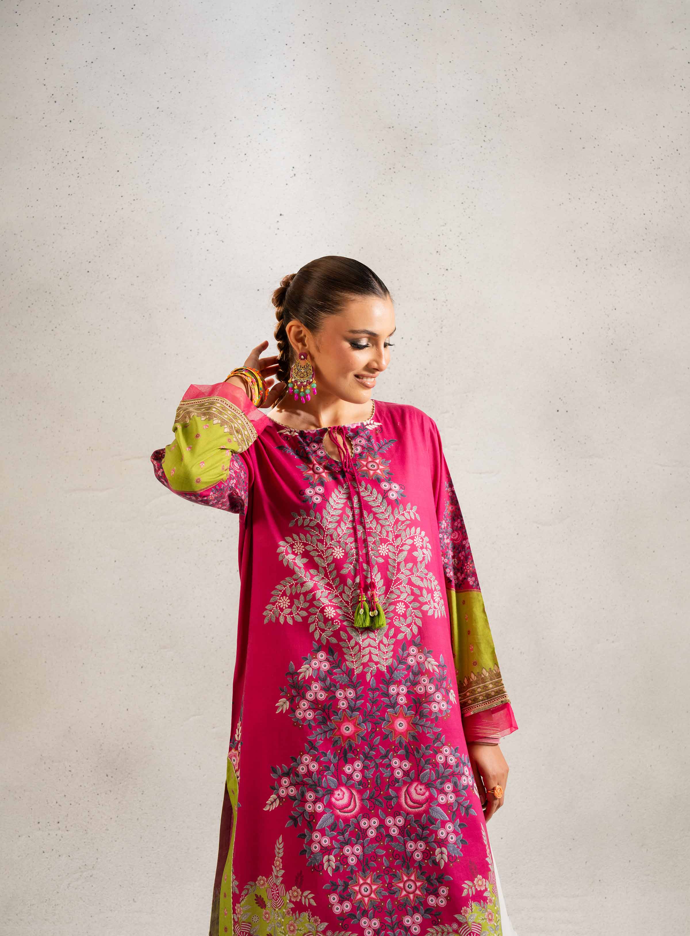 NishatUK - Pink Printed Lawn 1-piece ready to wear Shirt