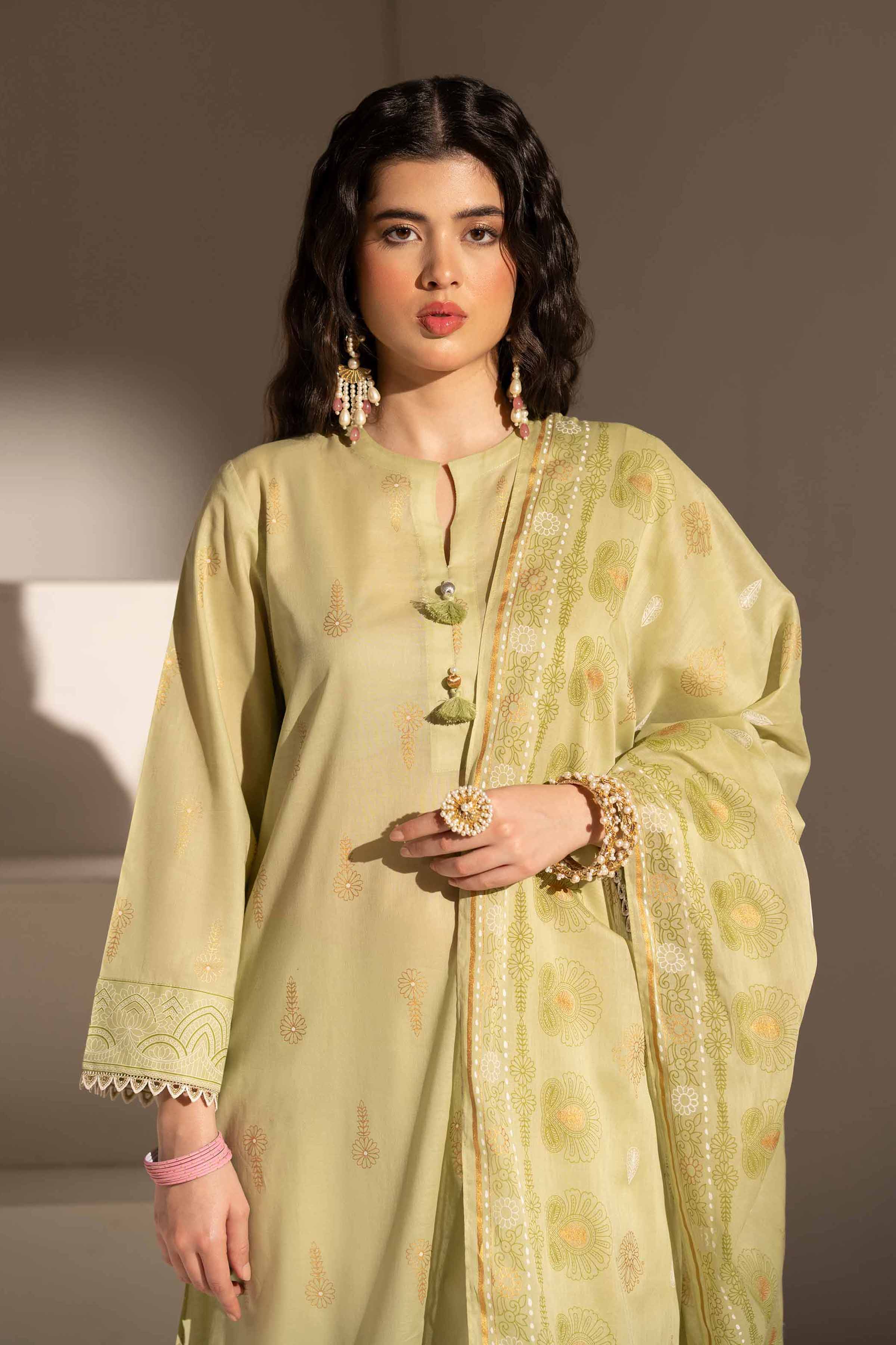 NishatUK - Pistachio Embroidered Lawn 3-piece ready to wear Suit