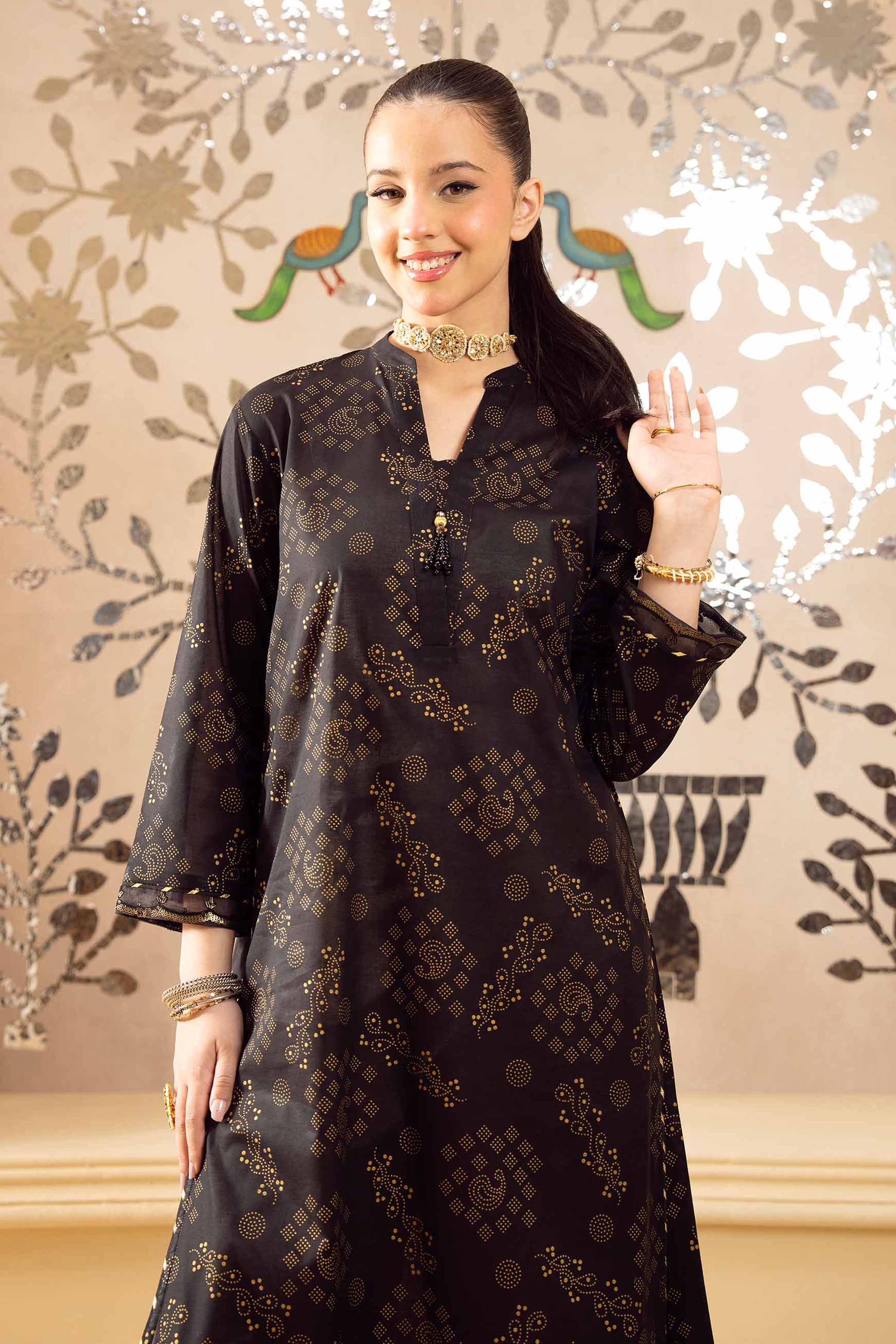 NishatUK - Black Embroidered Lawn 1-piece ready to wear Shirt