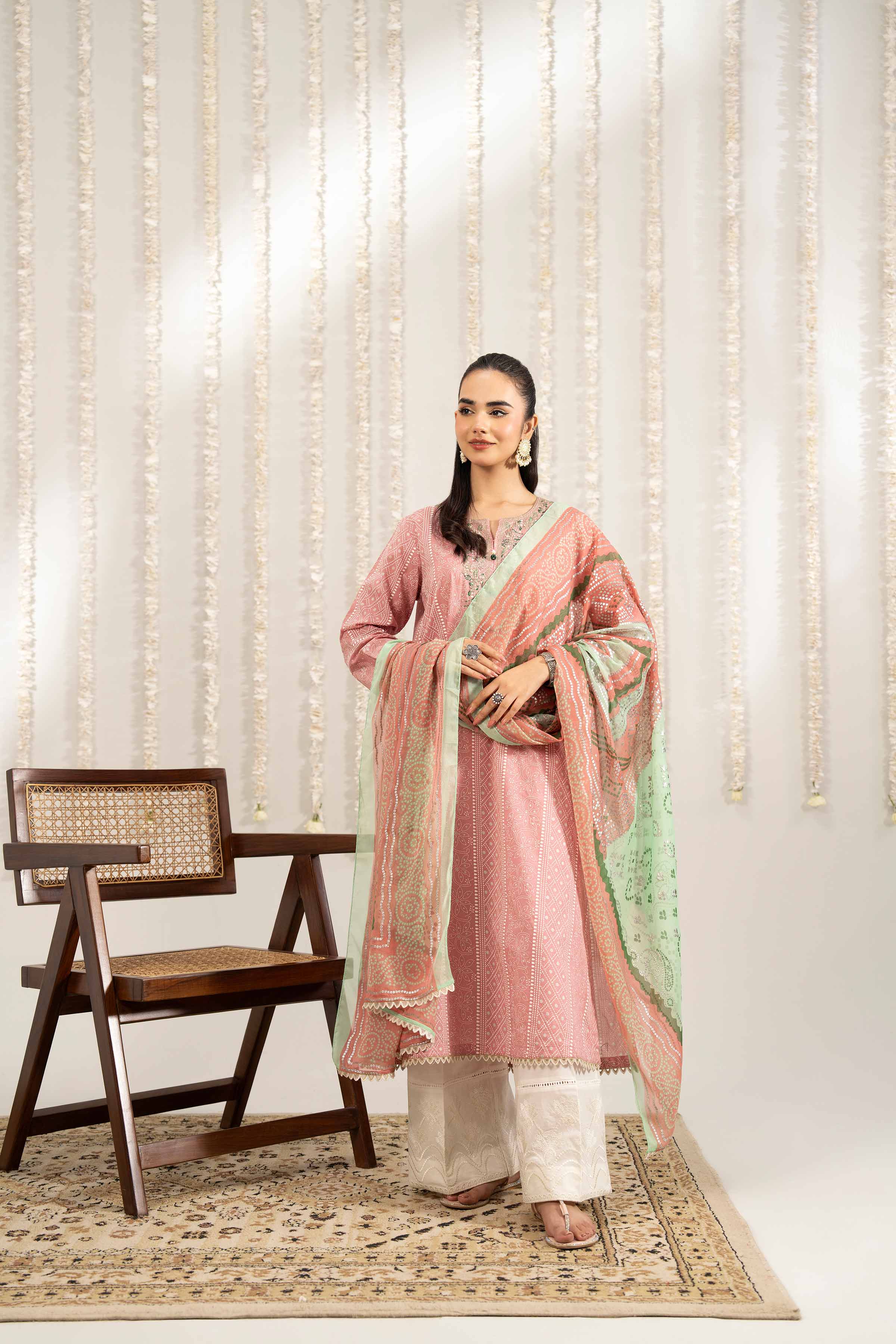 NishatUK - Pink Embroidered Lawn 2-piece ready to wear Dress