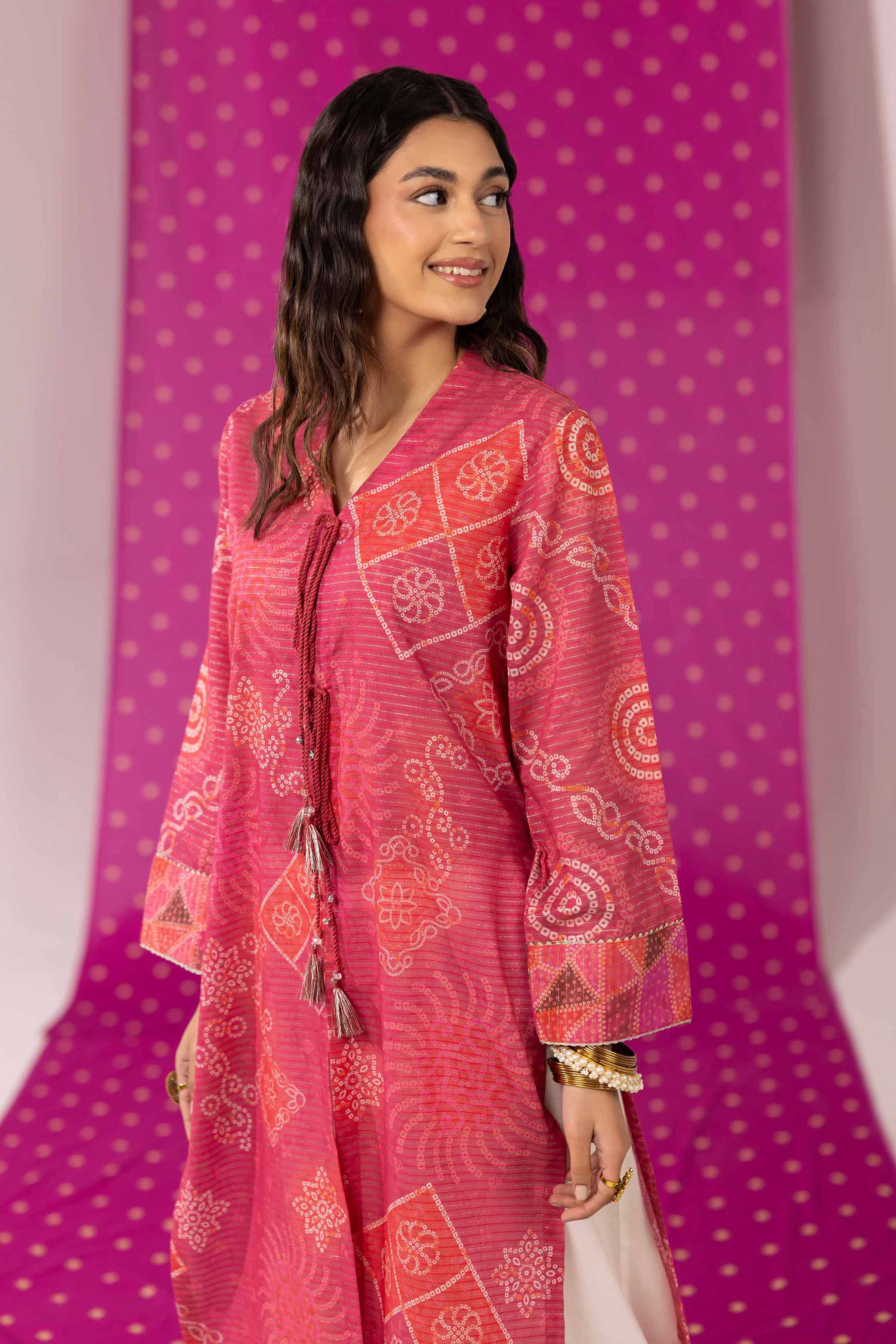 NishatUK - Pink Printed Jacquard 1-piece ready to wear Shirt