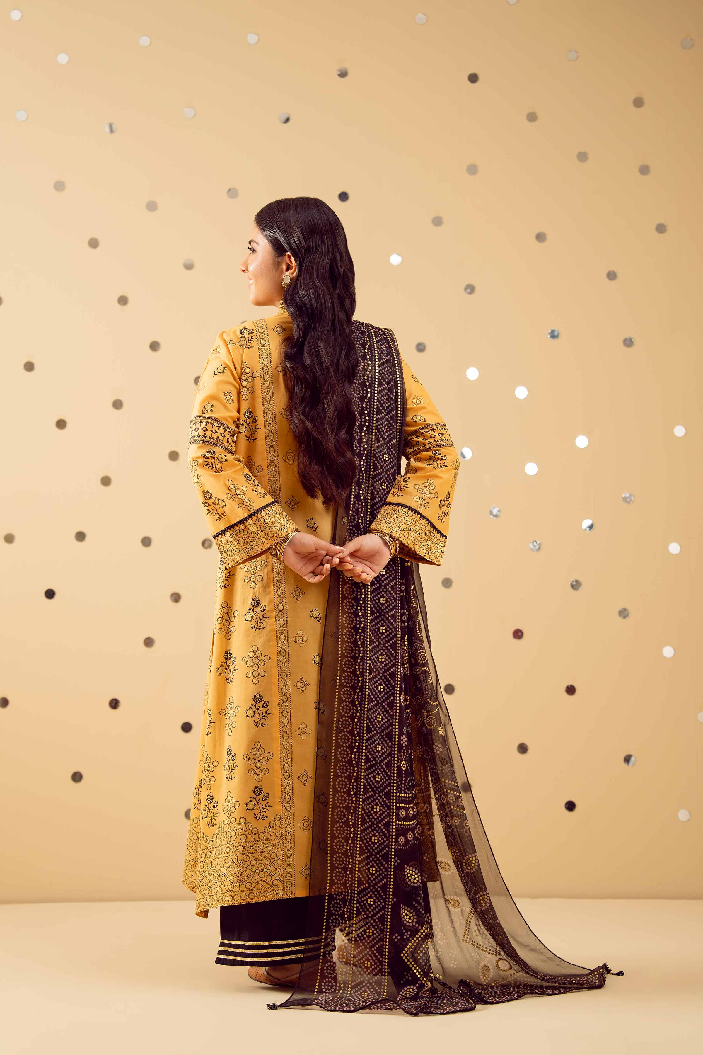 NishatUK - Marigold Printed Lawn 2-piece ready to wear Dress