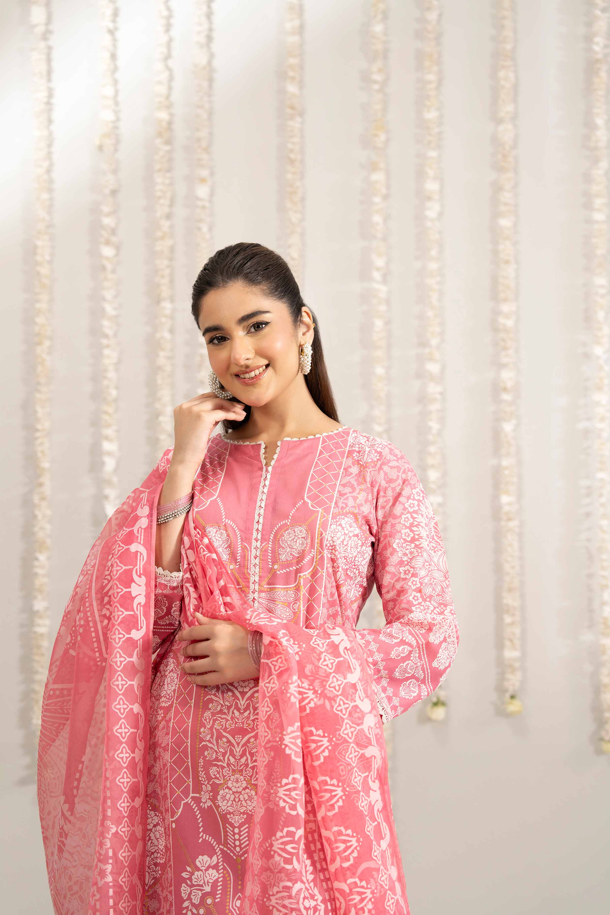 NishatUK - Pink Printed Lawn 2-piece ready to wear Dress
