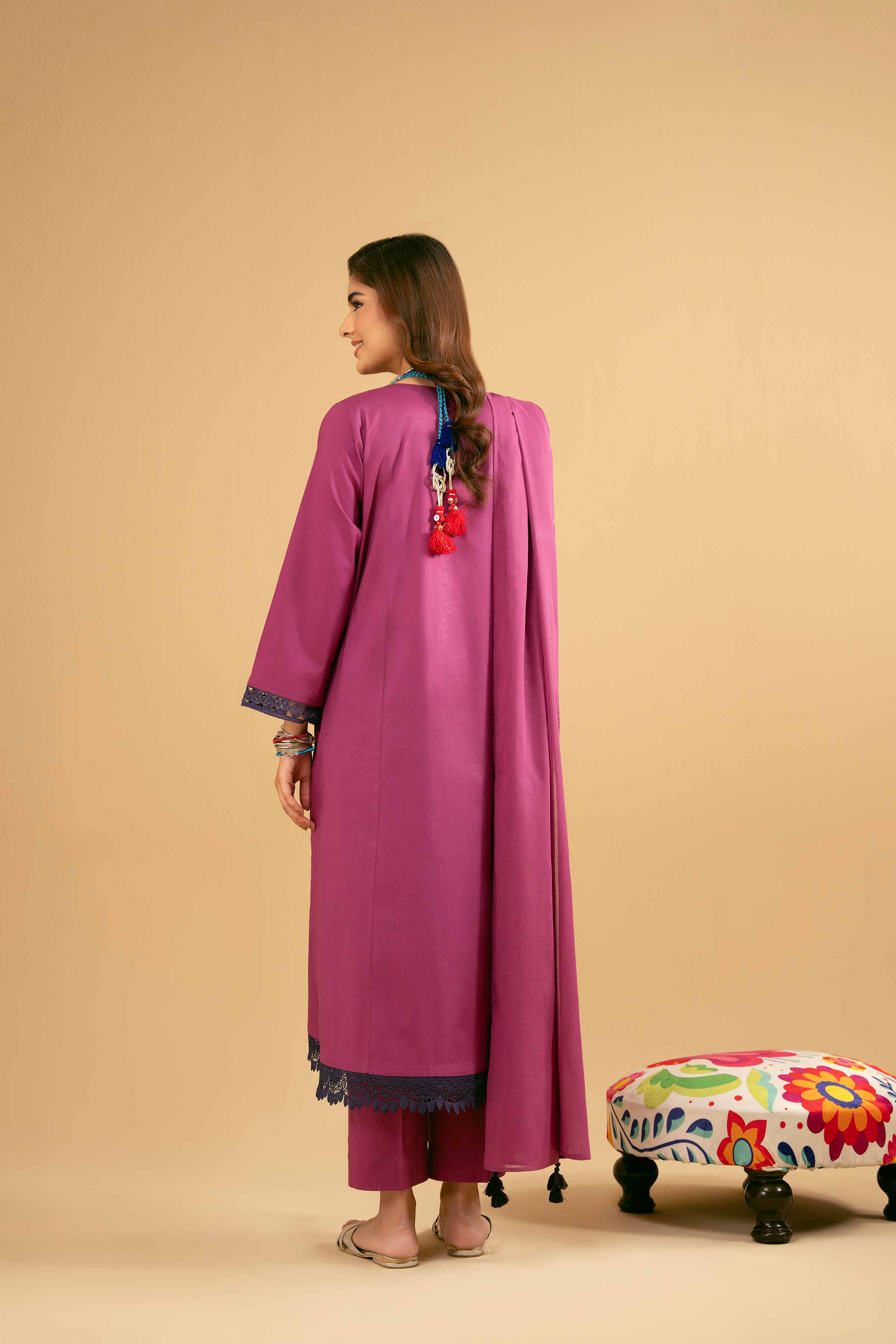 NishatUK - Purple Solids Cambric 3-piece ready to wear Suit