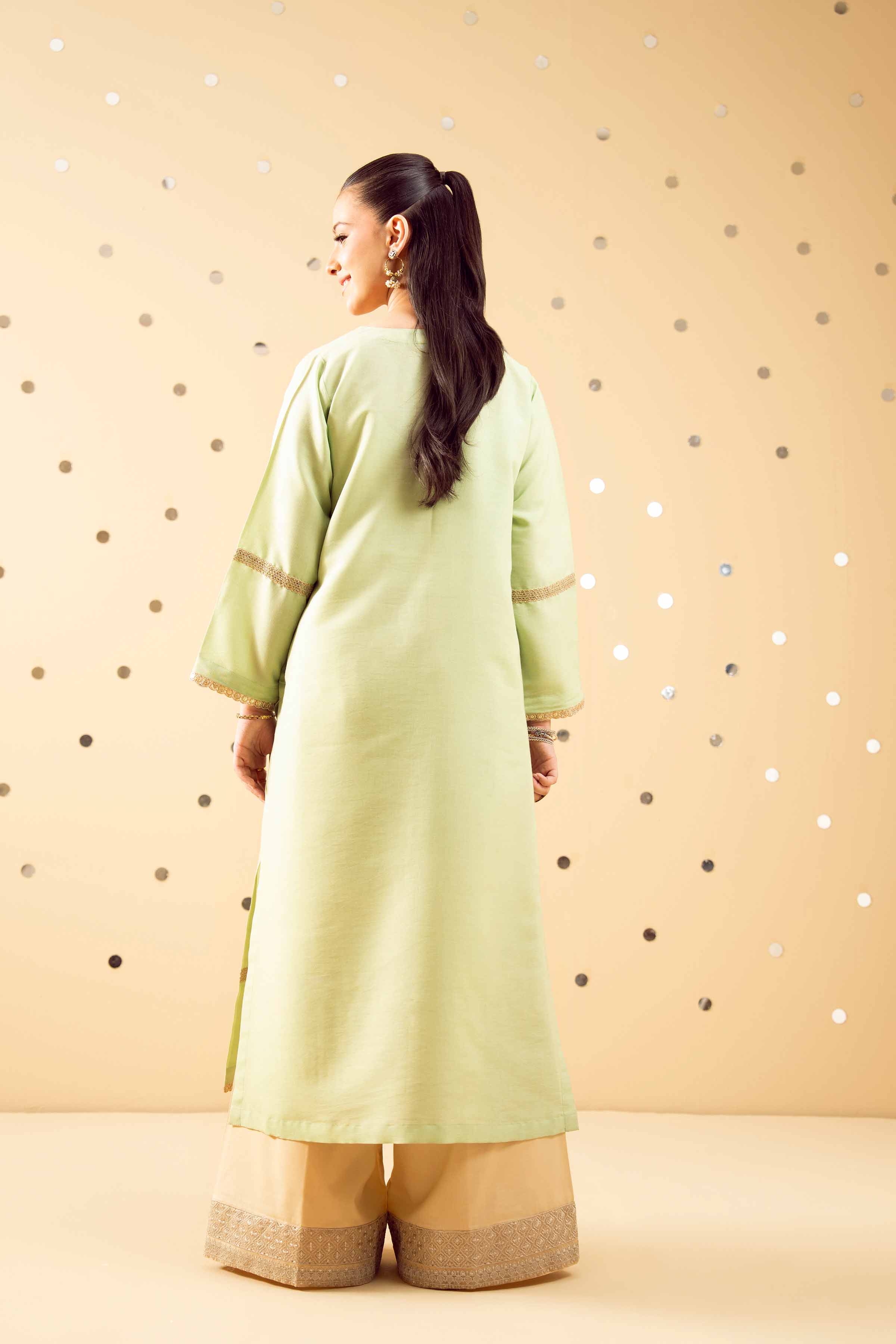 NishatUK - Green Solids Cotton 1-piece ready to wear Shirt