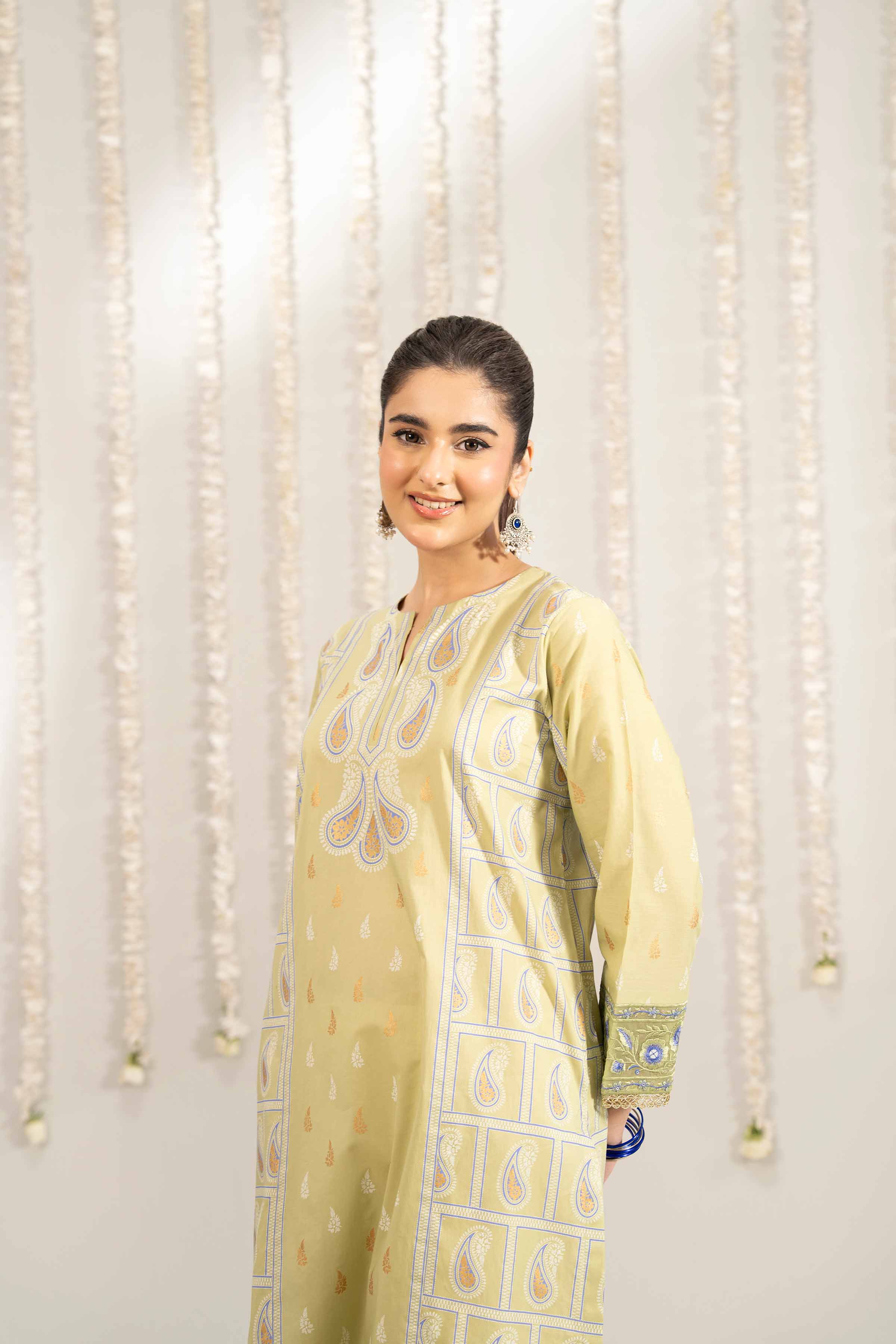 NishatUK - Green Embroidered Cambric 1-piece ready to wear Shirt