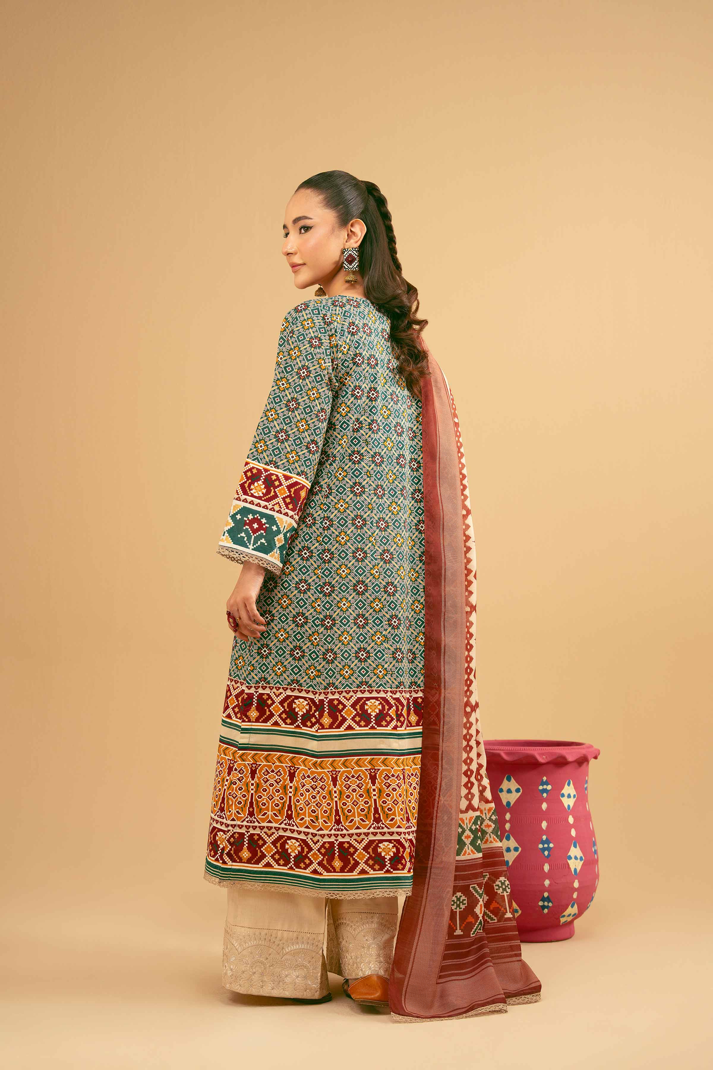 Nishat UK - Green Printed Lawn 2 Pieces ready to wear Dress