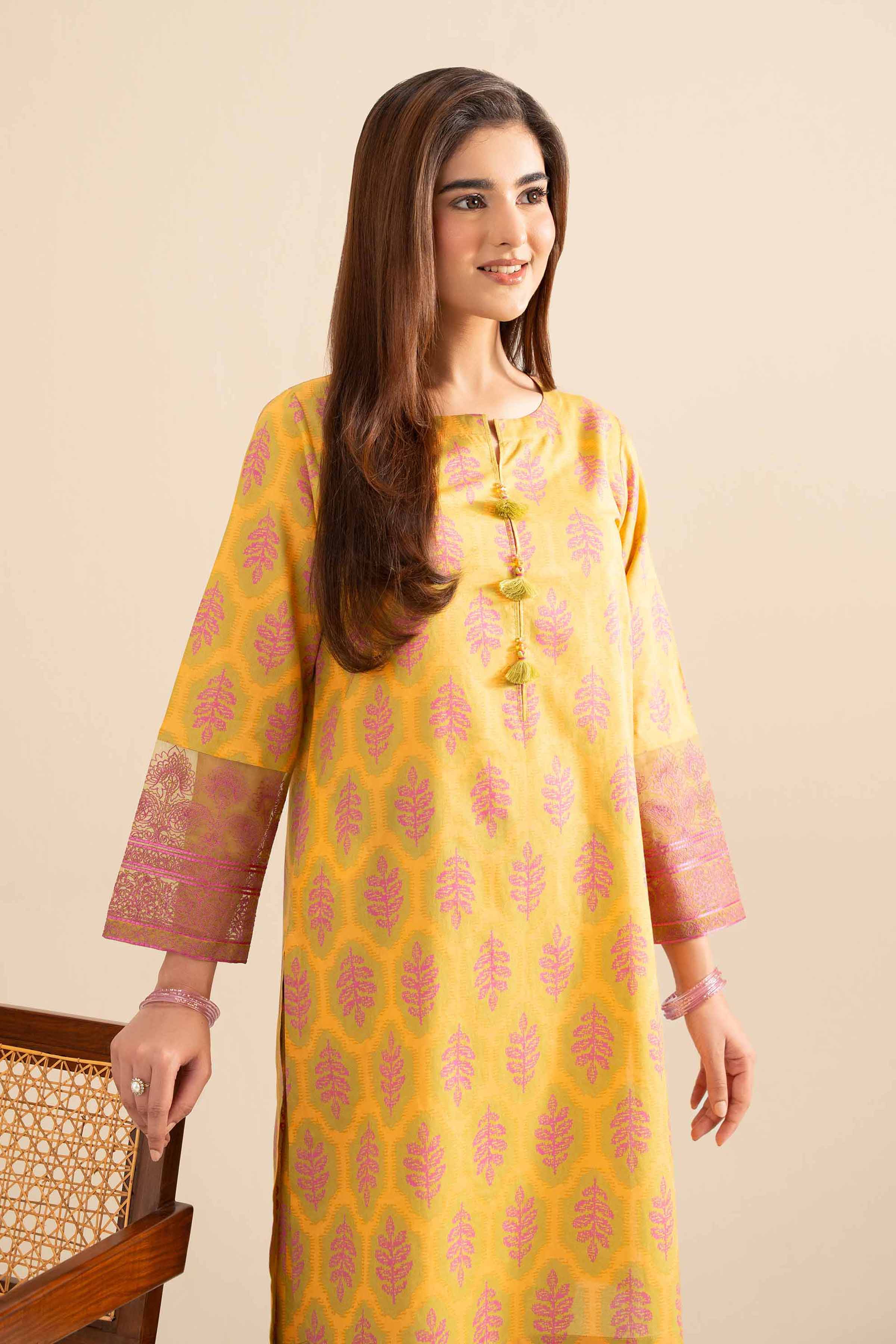 NishatUK - Green Embroidered Cotton 2-piece ready to wear Dress