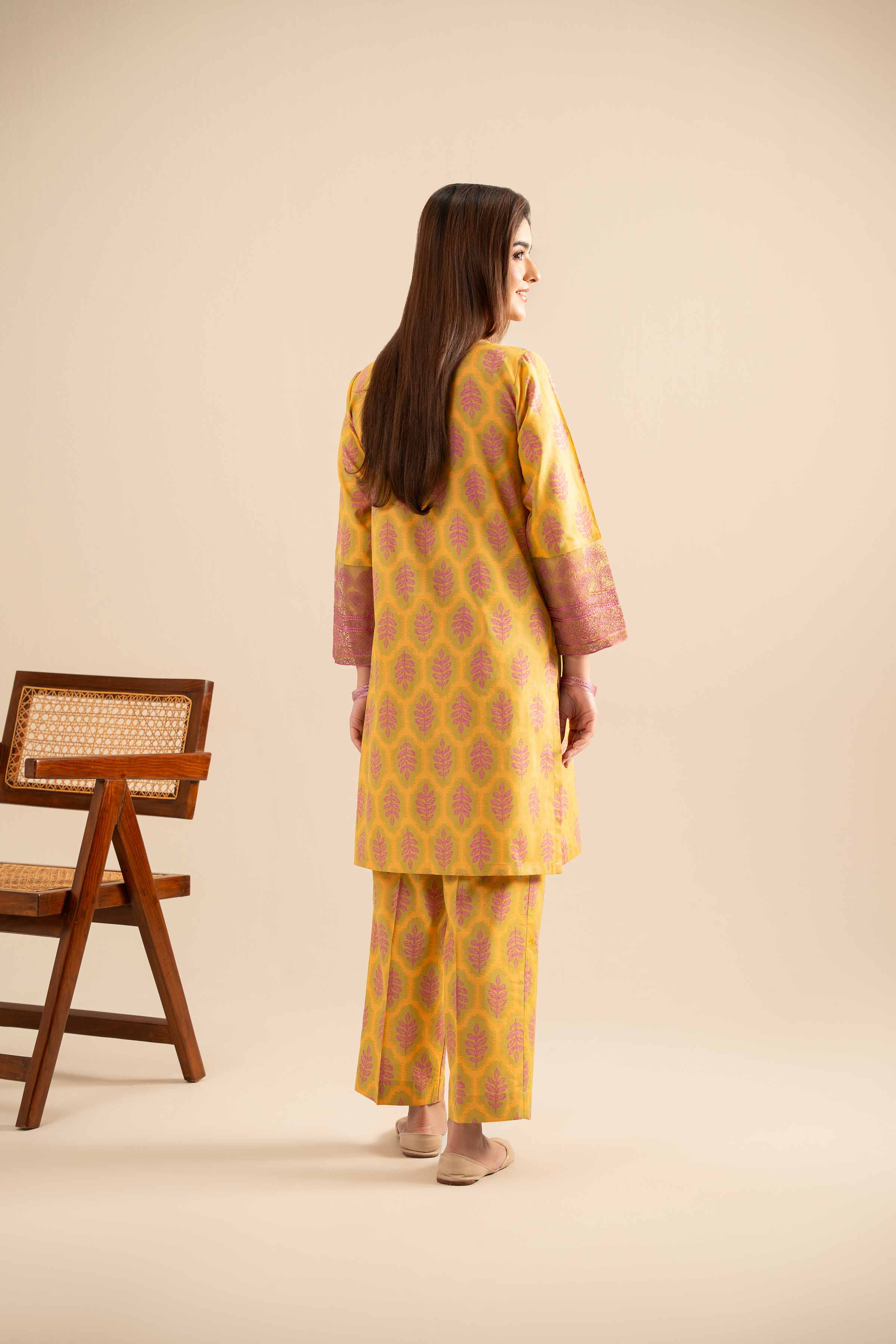 NishatUK - Green Embroidered Cotton 2-piece ready to wear Dress