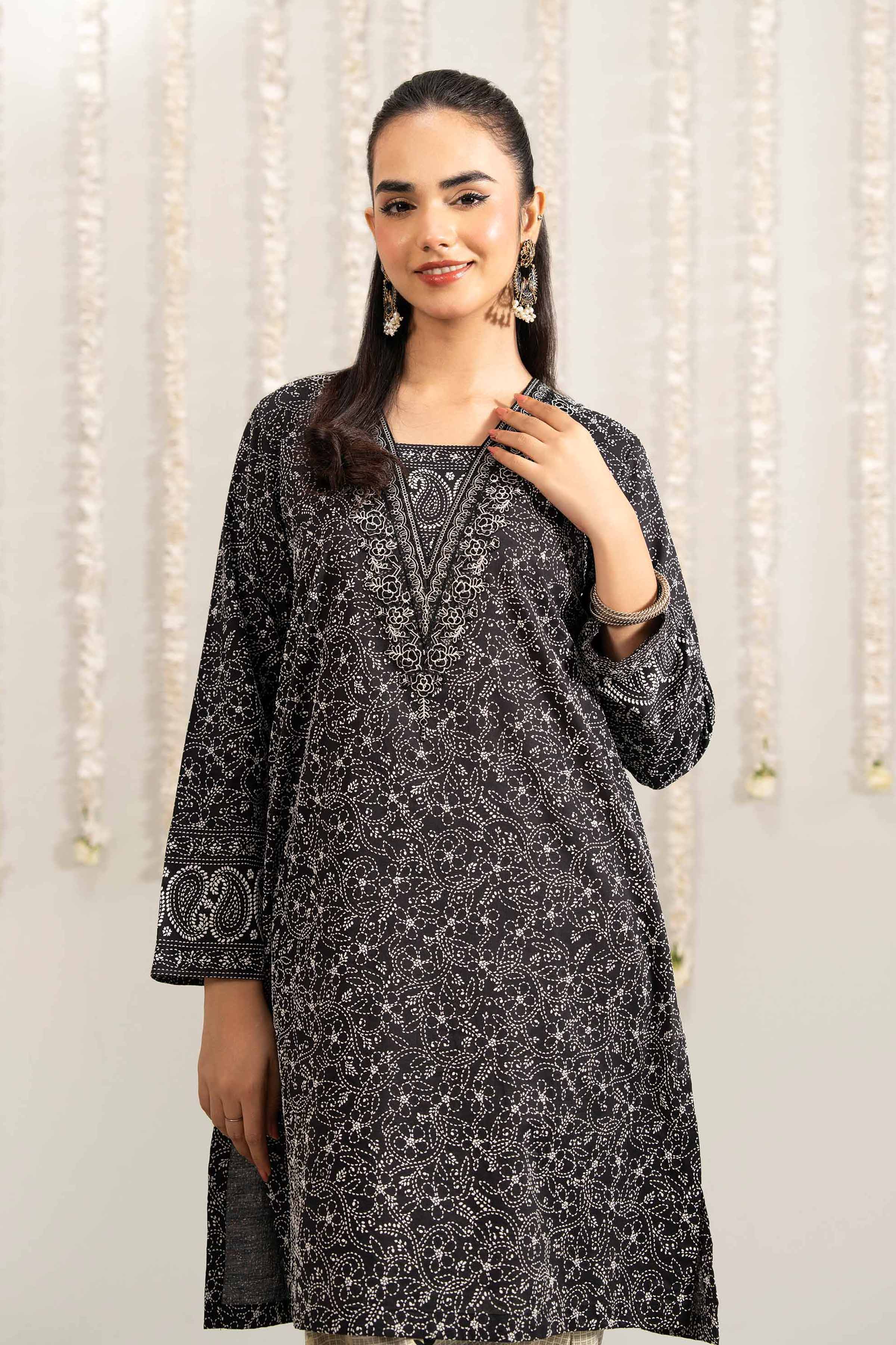 NishatUK - Black Embroidered Jacquard 2-piece ready to wear Dress