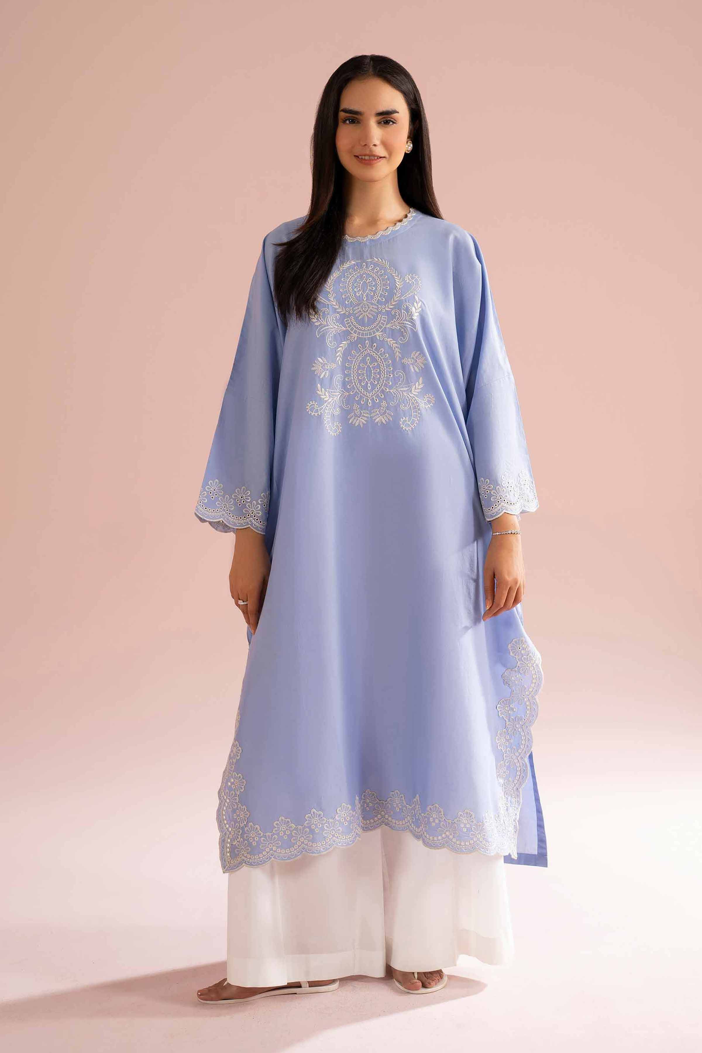 NishatUK - Purple Embroidered Cambric 1-piece ready to wear Shirt