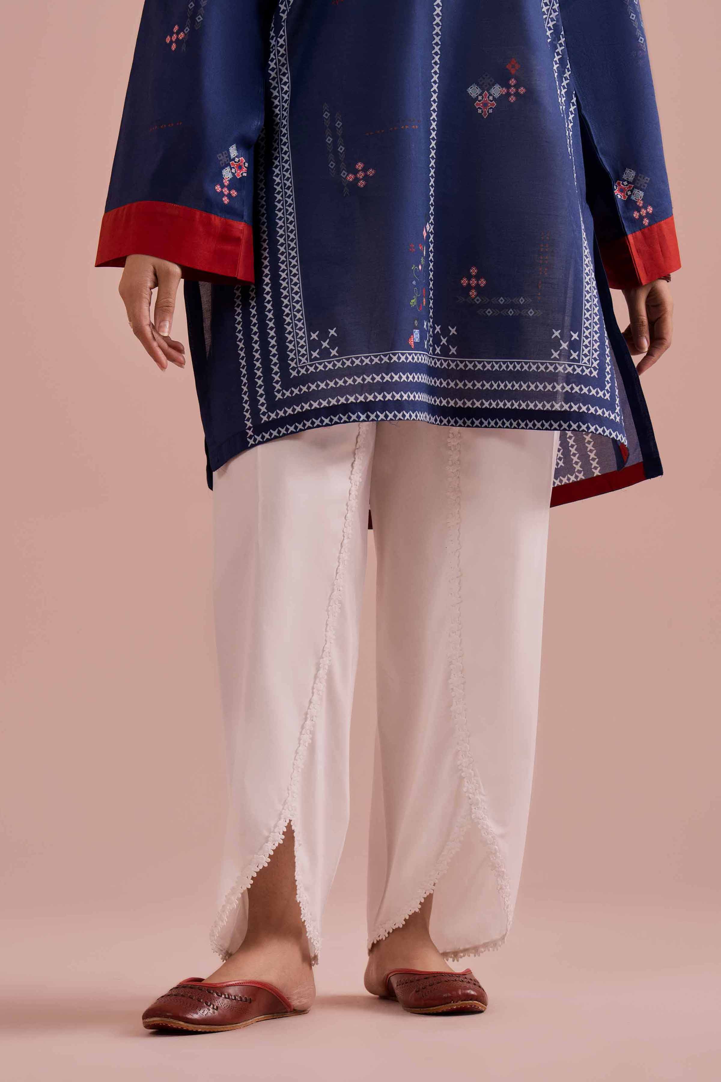 NishatUK - Blue Printed Lawn 1-piece ready to wear Tunic