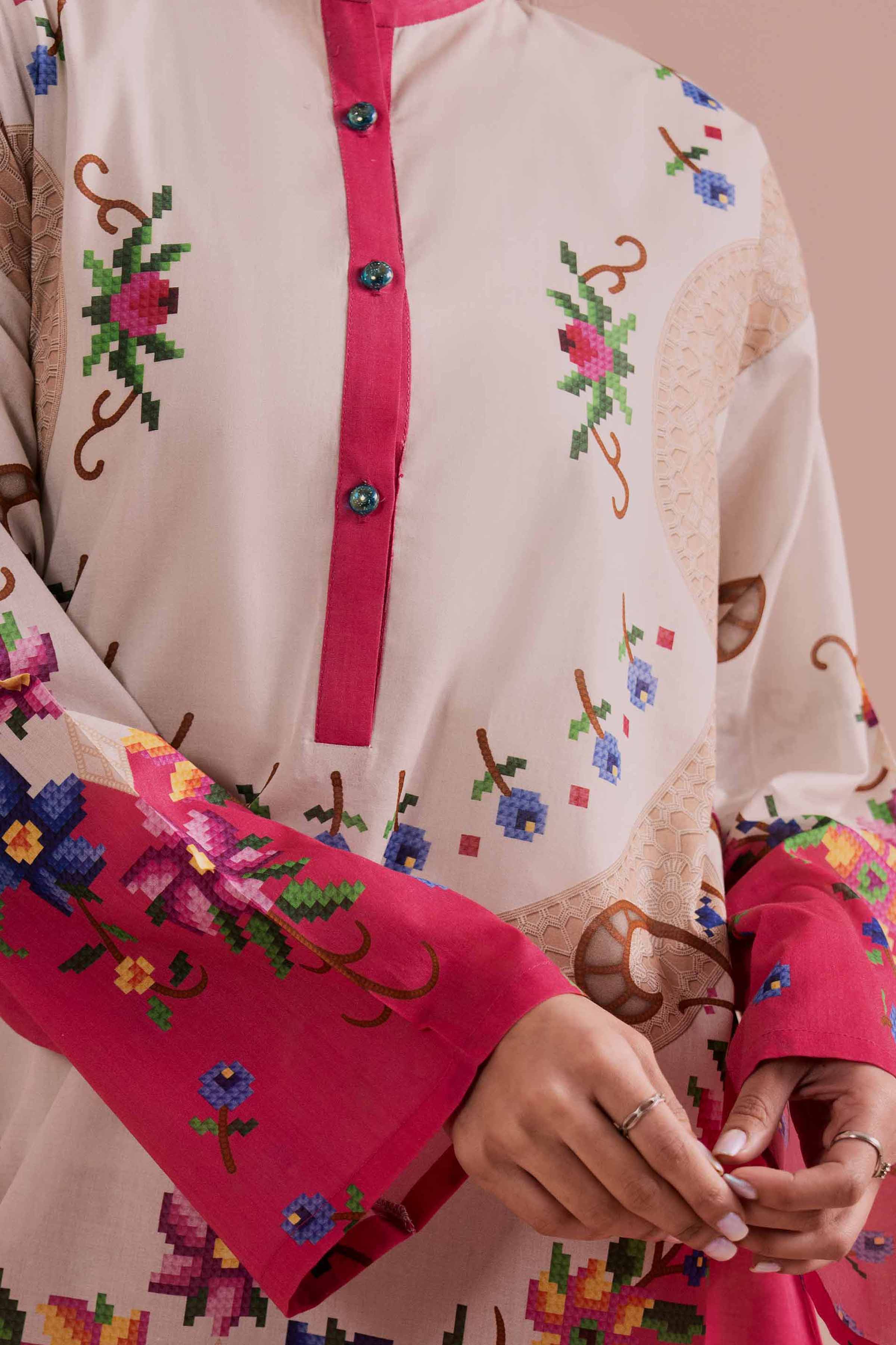 NishatUK - Multi Printed Lawn 1-piece ready to wear Tunic