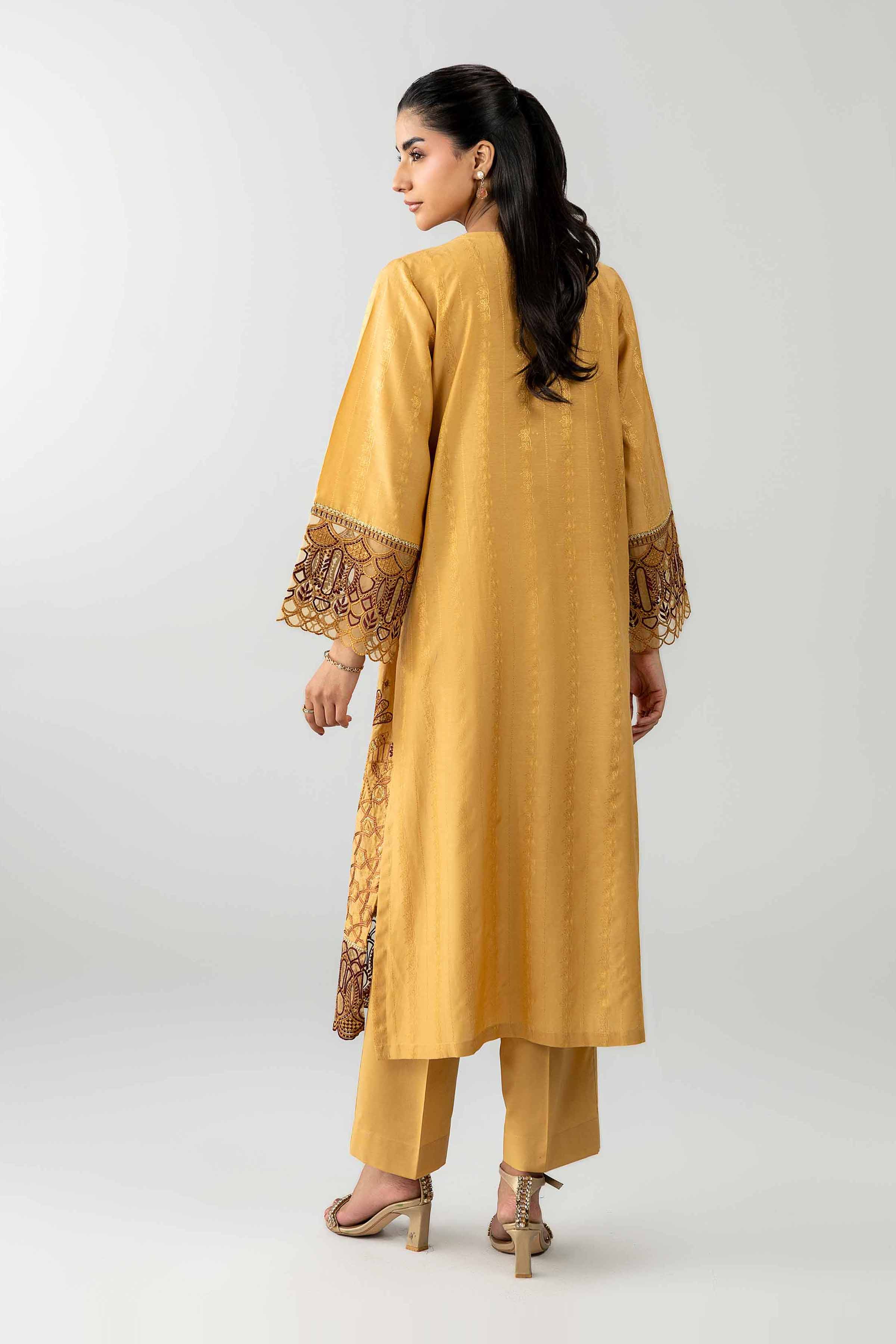 Nishat UK - Beige Embroidered Jacquard 3 Piece ready to wear Suit