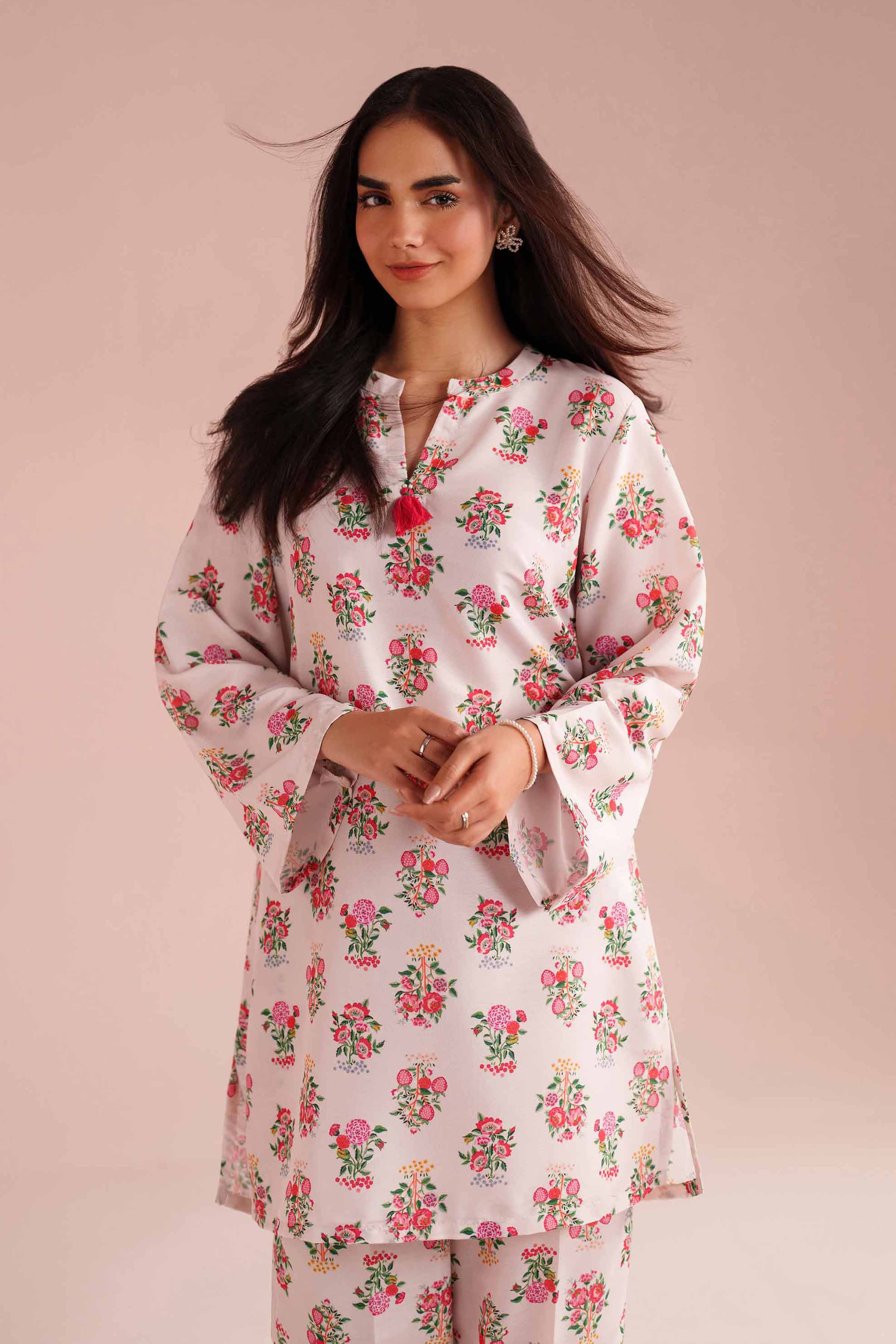 NishatUK - Pink Printed Lawn 2-piece ready to wear Dress