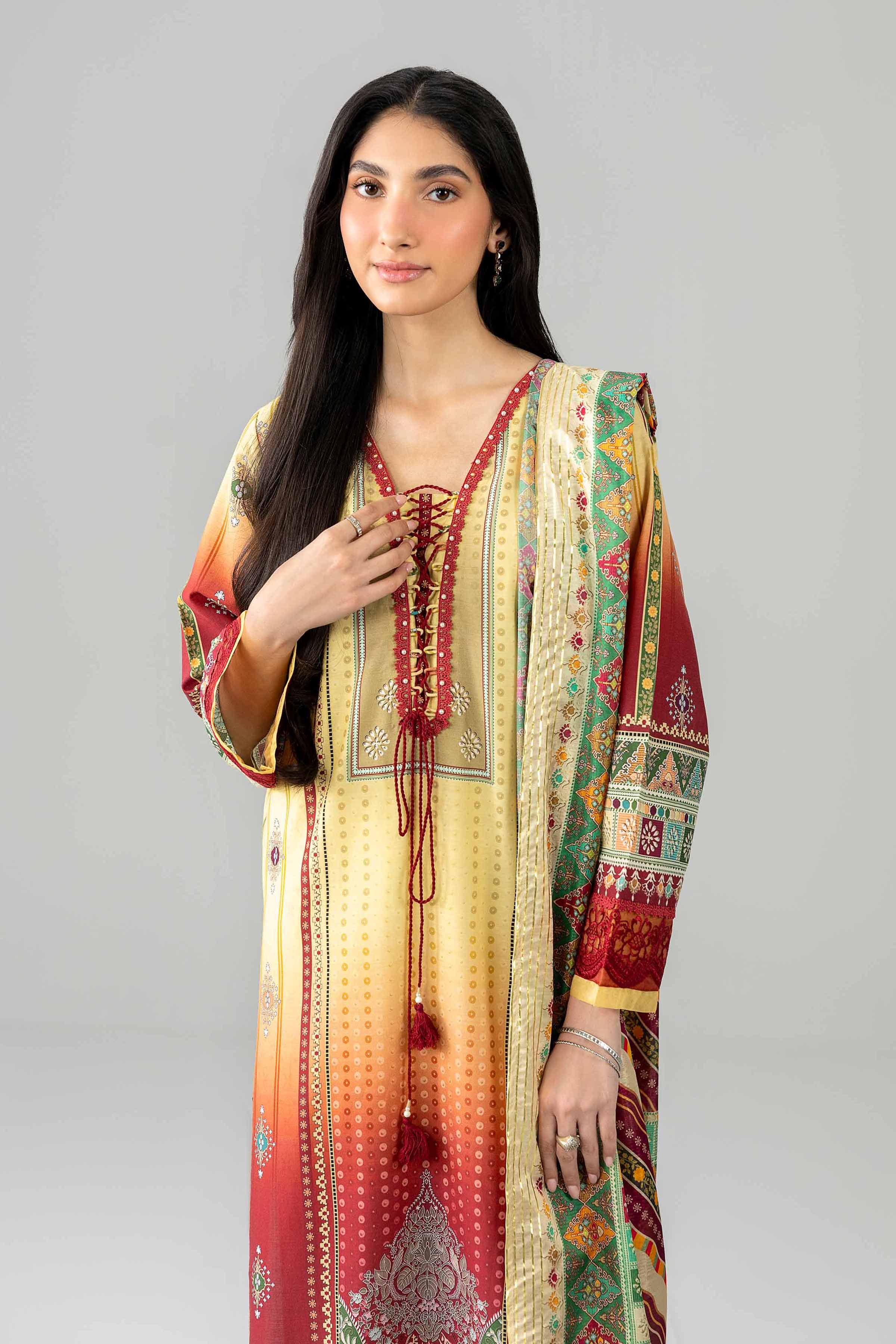 Nishat UK - Multi Embroidered Fine Texture Base 2-piece ready to wear Dress