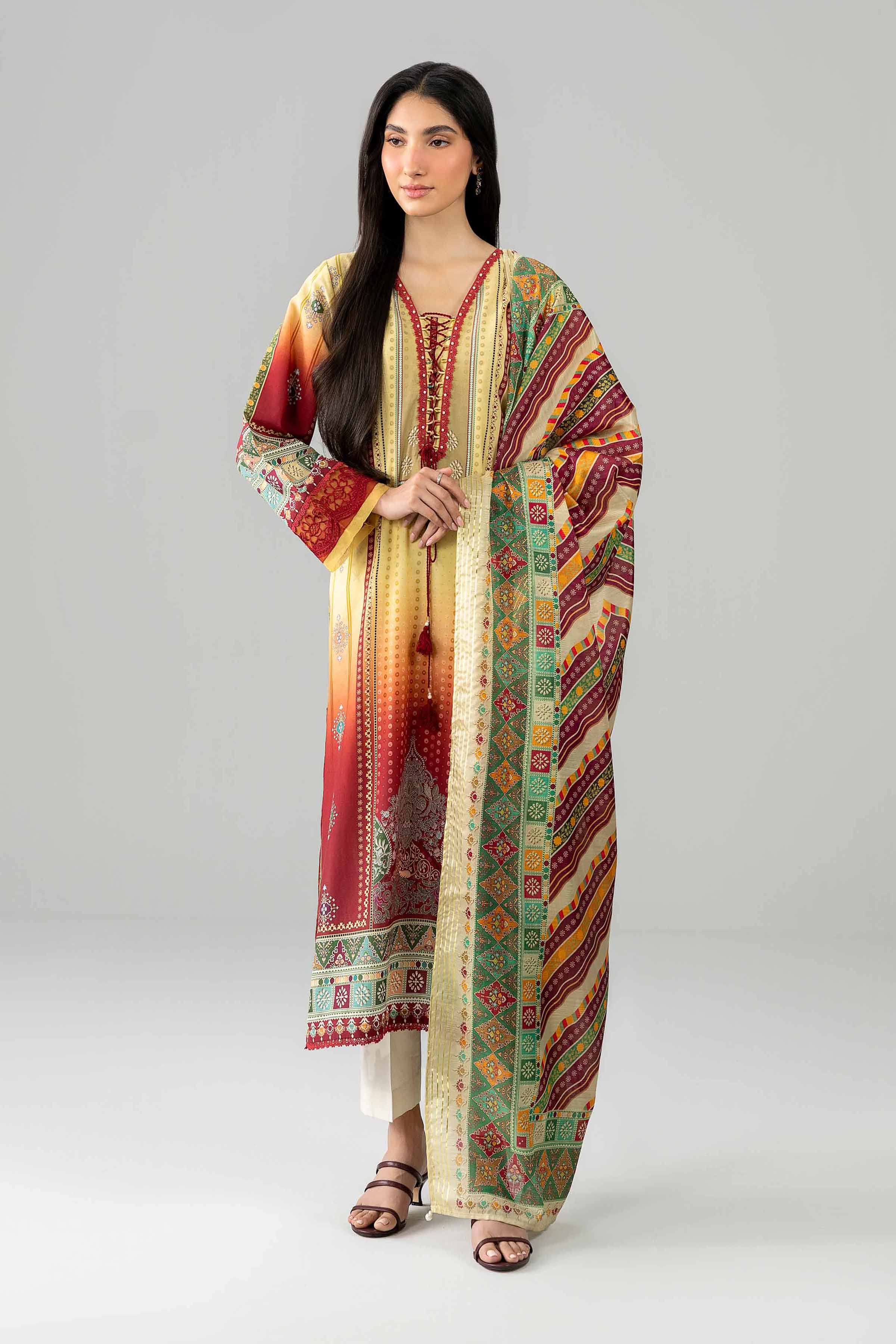 Nishat UK - Multi Embroidered Fine Texture Base 2-piece ready to wear Dress