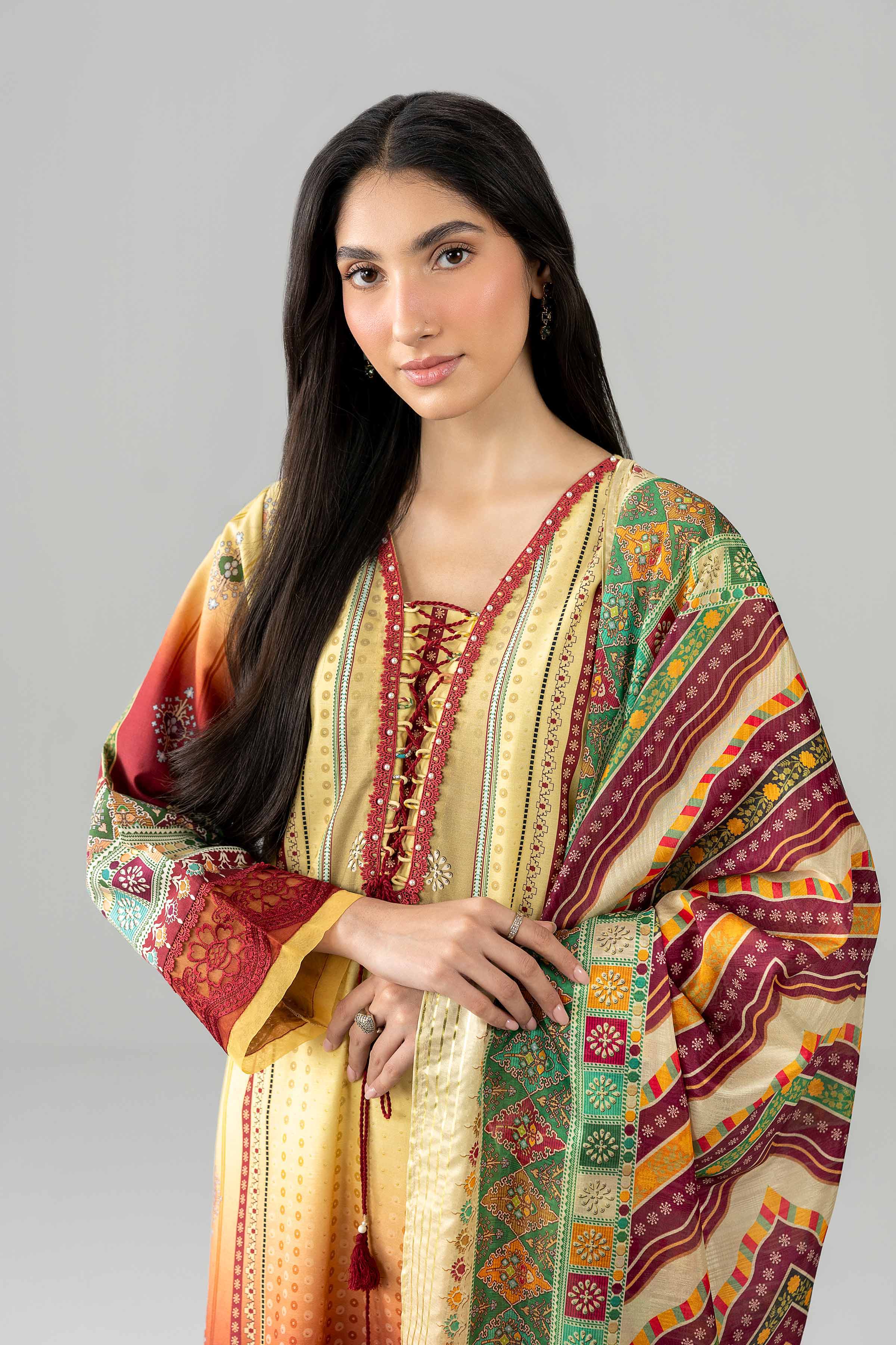 Nishat UK - Multi Embroidered Fine Texture Base 2-piece ready to wear Dress