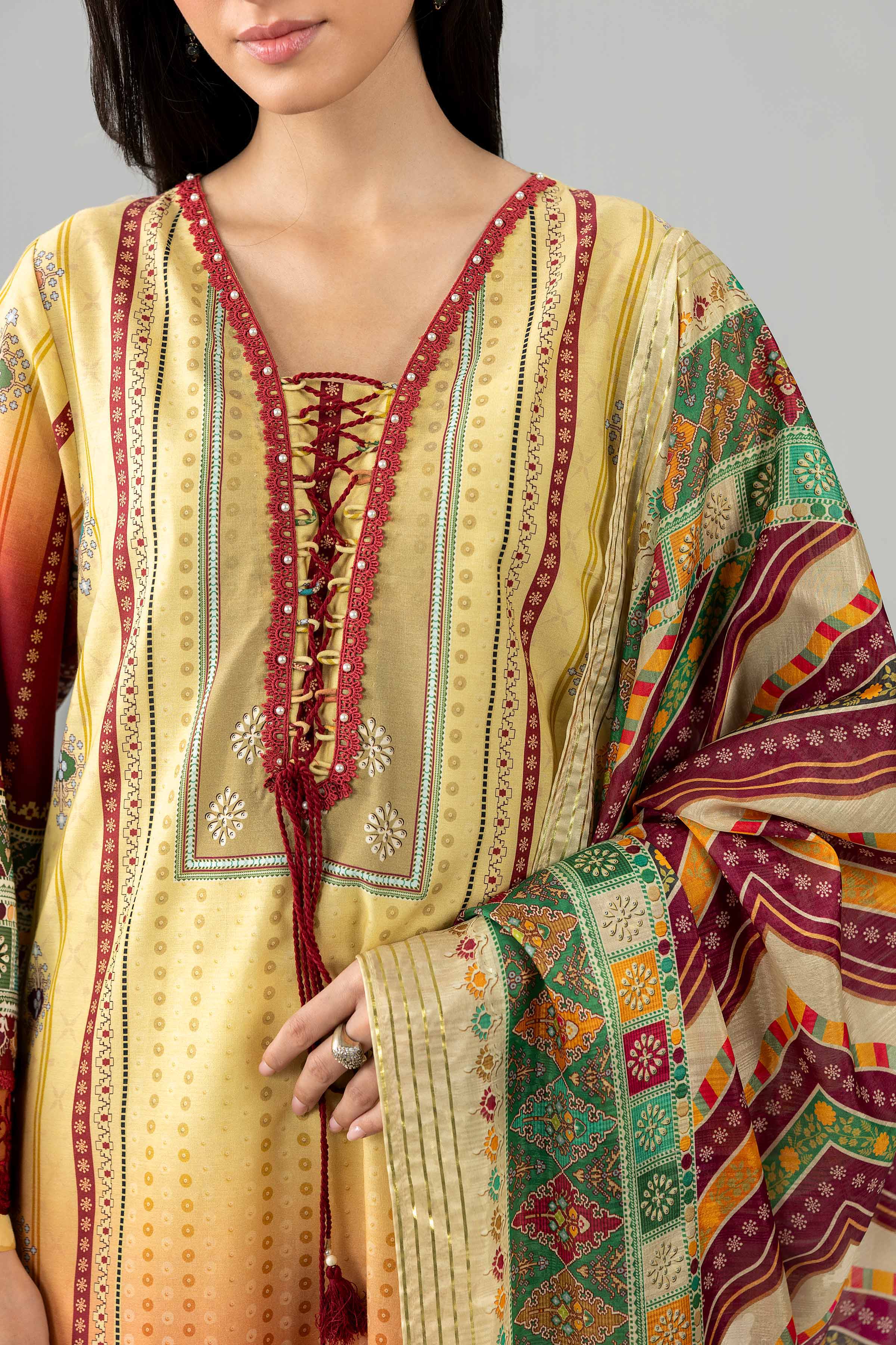 Nishat UK - Multi Embroidered Fine Texture Base 2-piece ready to wear Dress