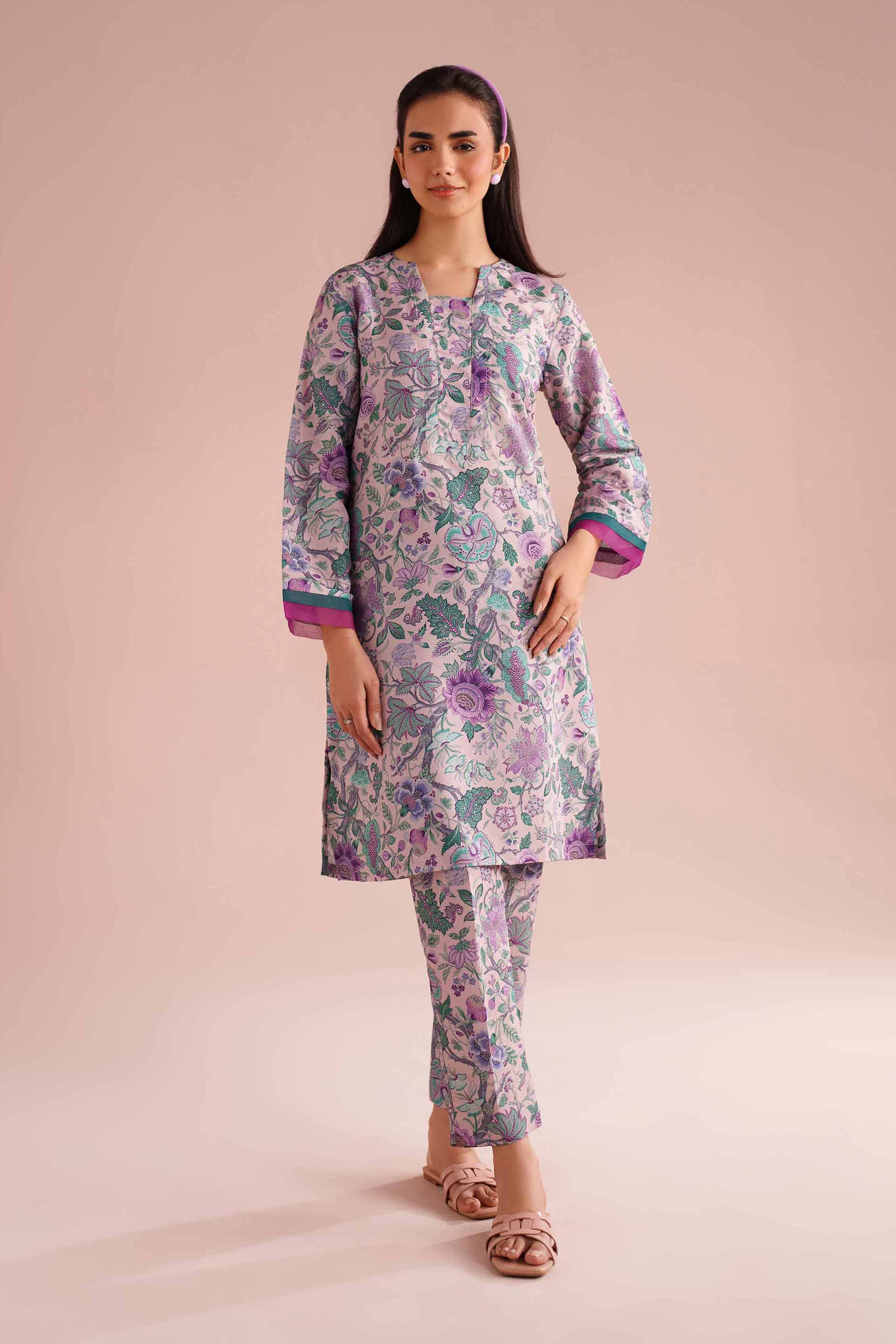 NishatUK - Multi Printed Lawn 2-piece ready to wear Dress