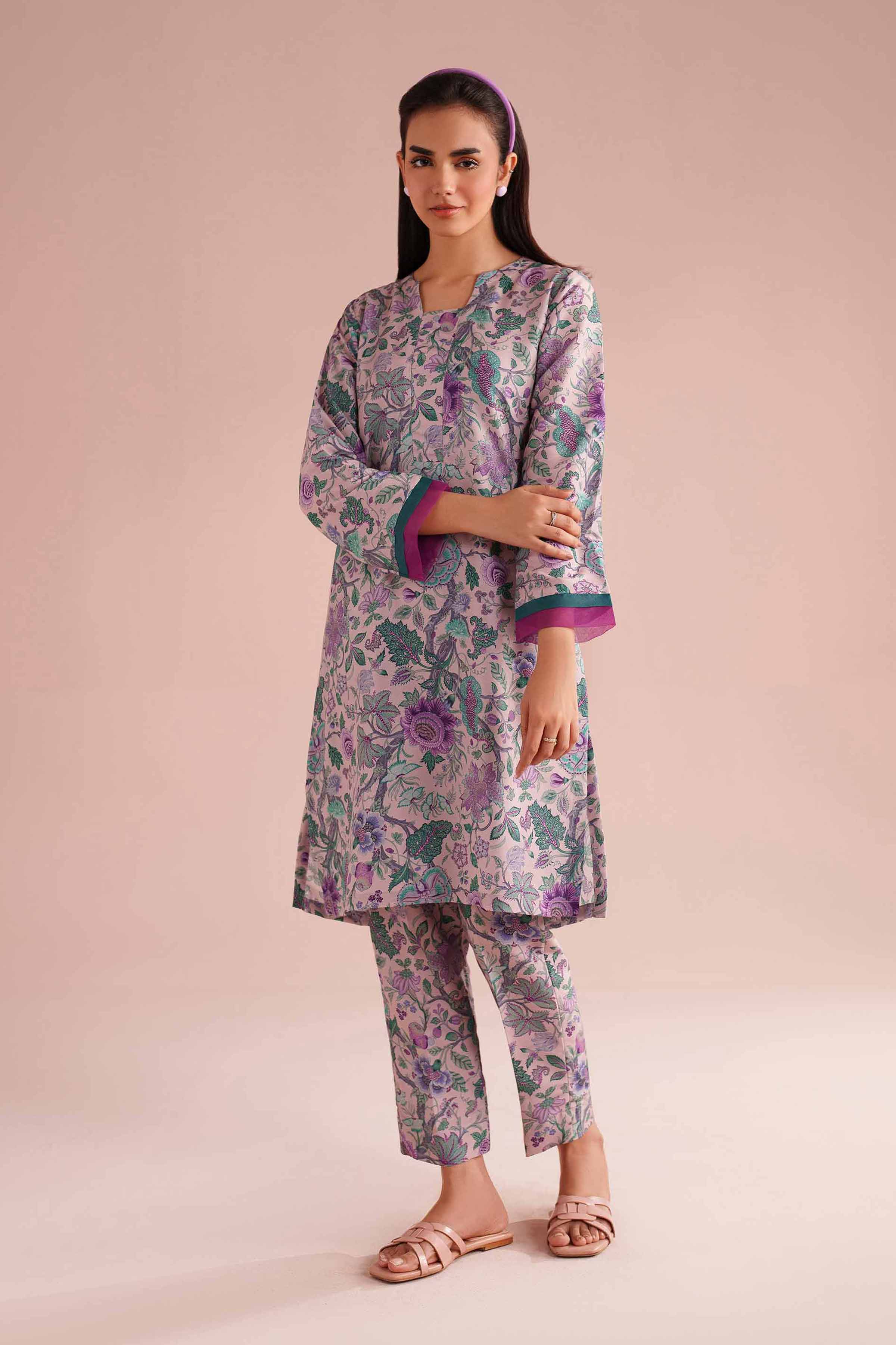 NishatUK - Multi Printed Lawn 2-piece ready to wear Dress