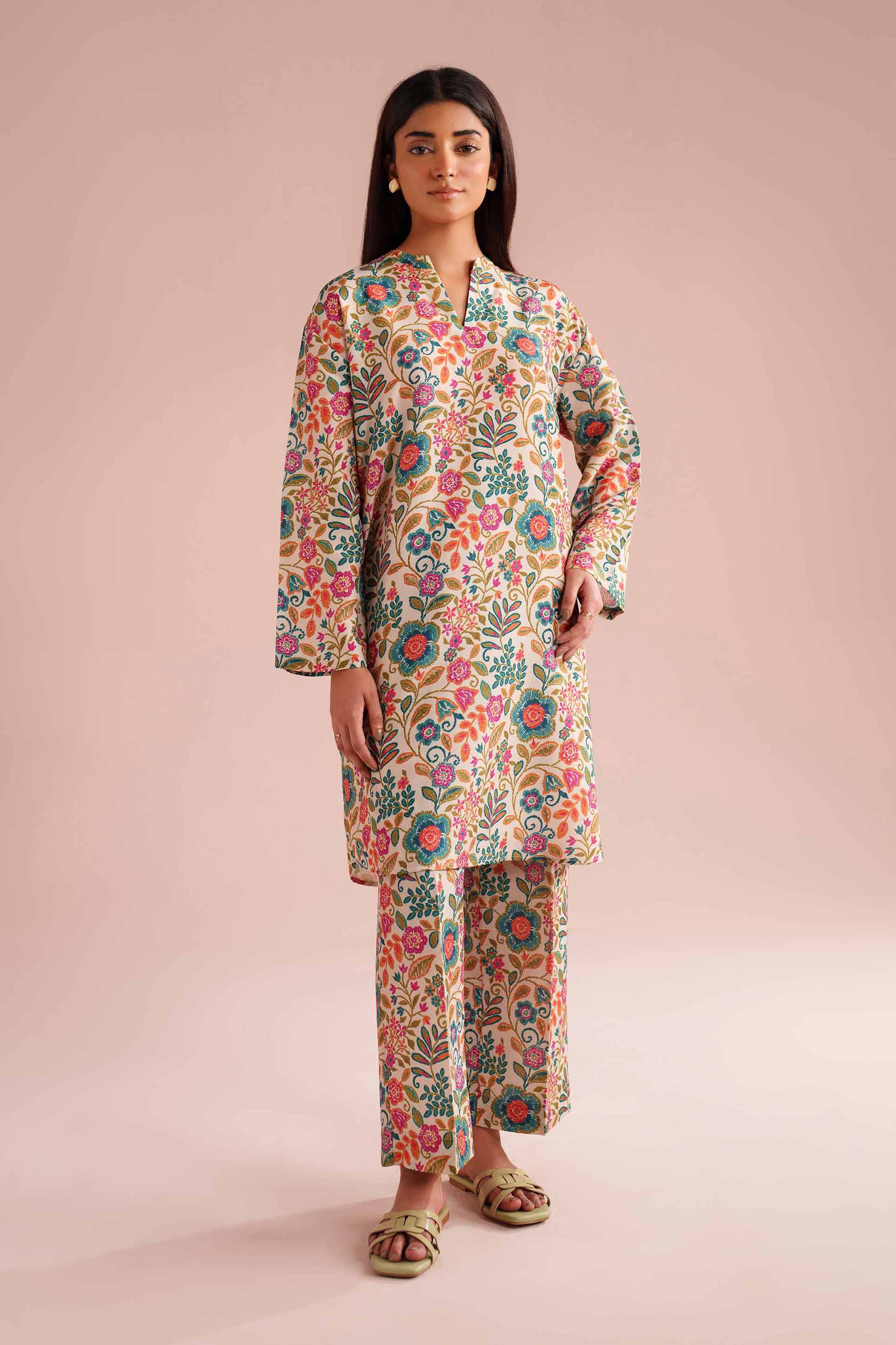 NishatUK - Multi Printed Lawn 2-piece ready to wear Dress