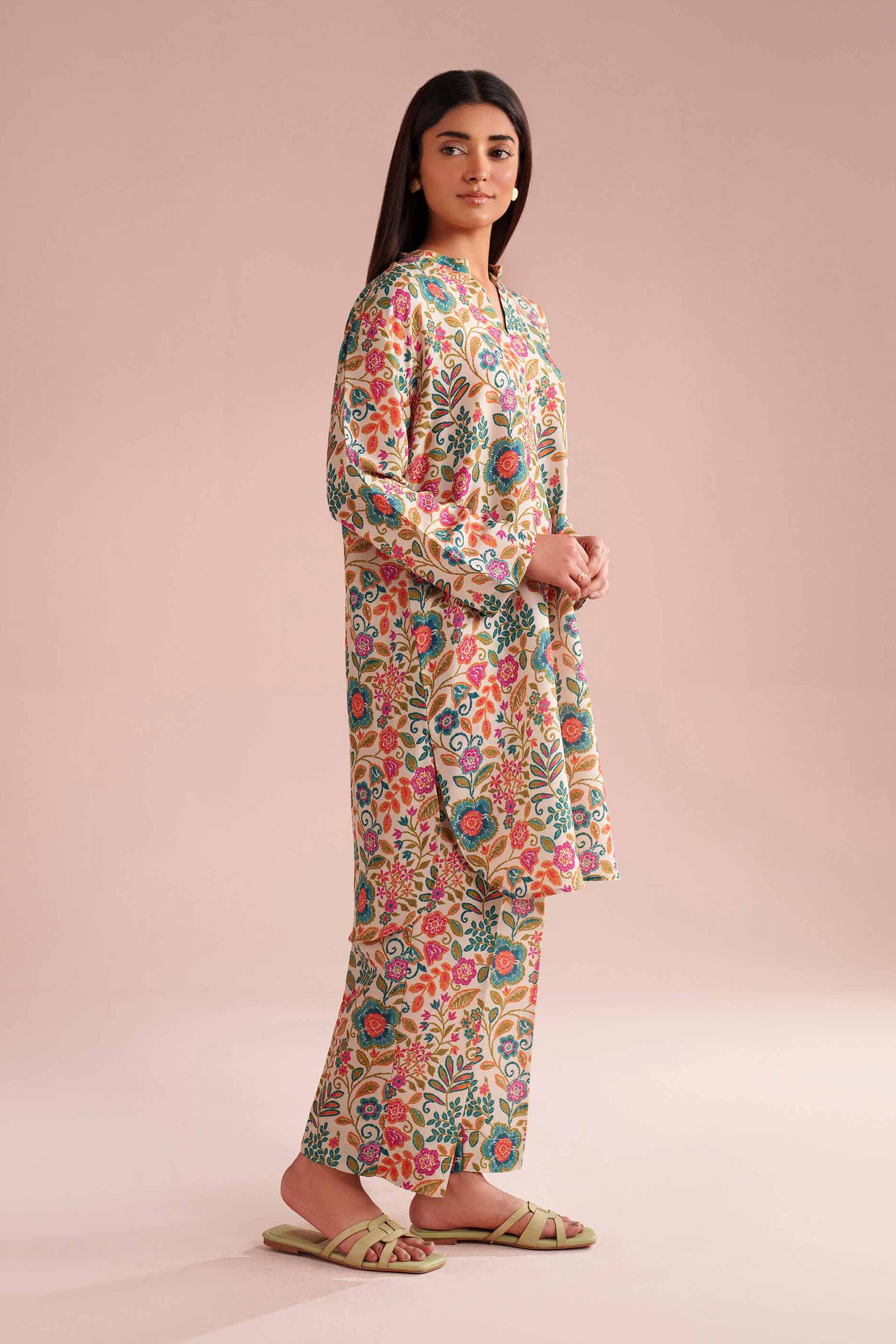 NishatUK - Multi Printed Lawn 2-piece ready to wear Dress