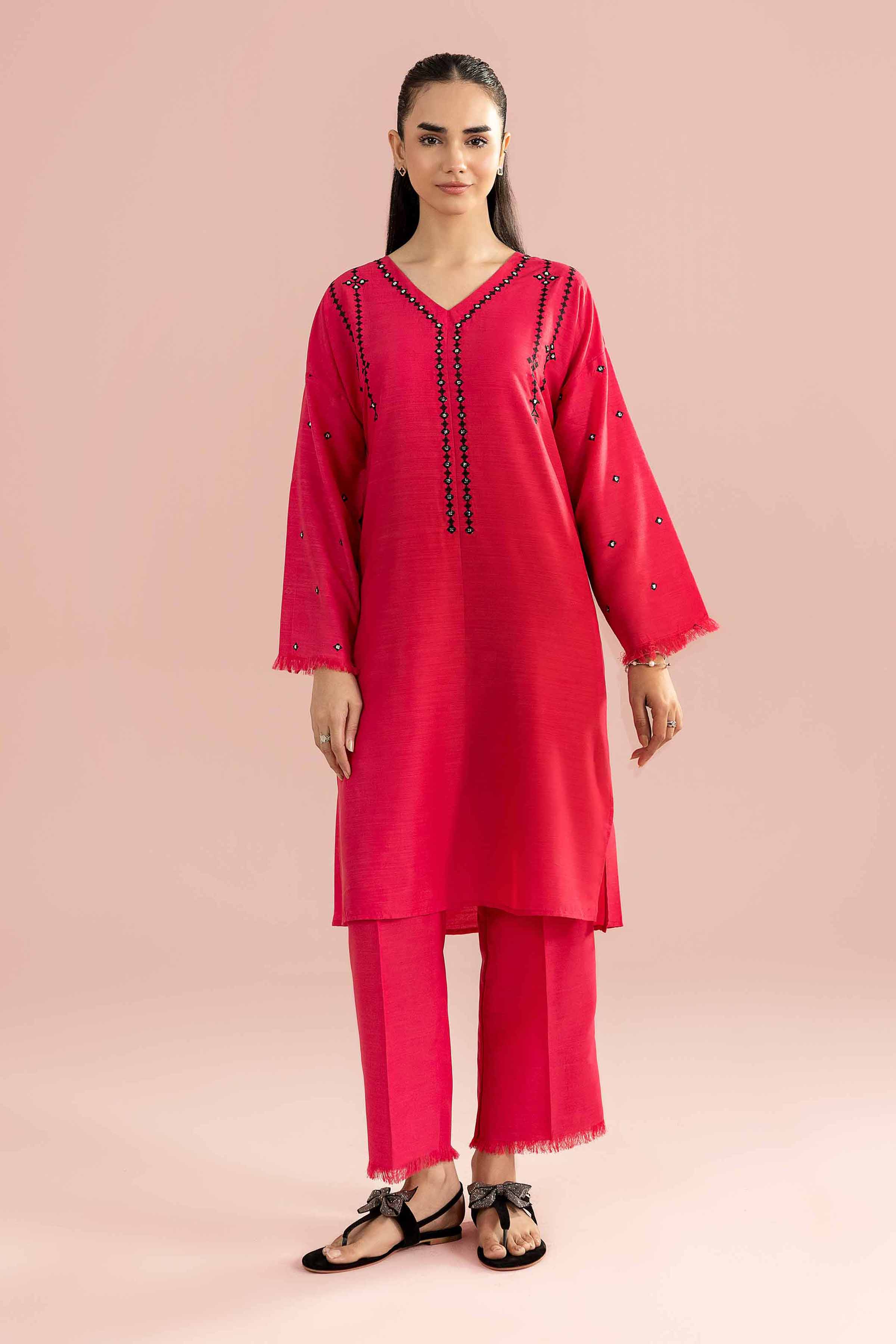 NishatUK - Pink Embroidered Lawn 2-piece ready to wear Dress