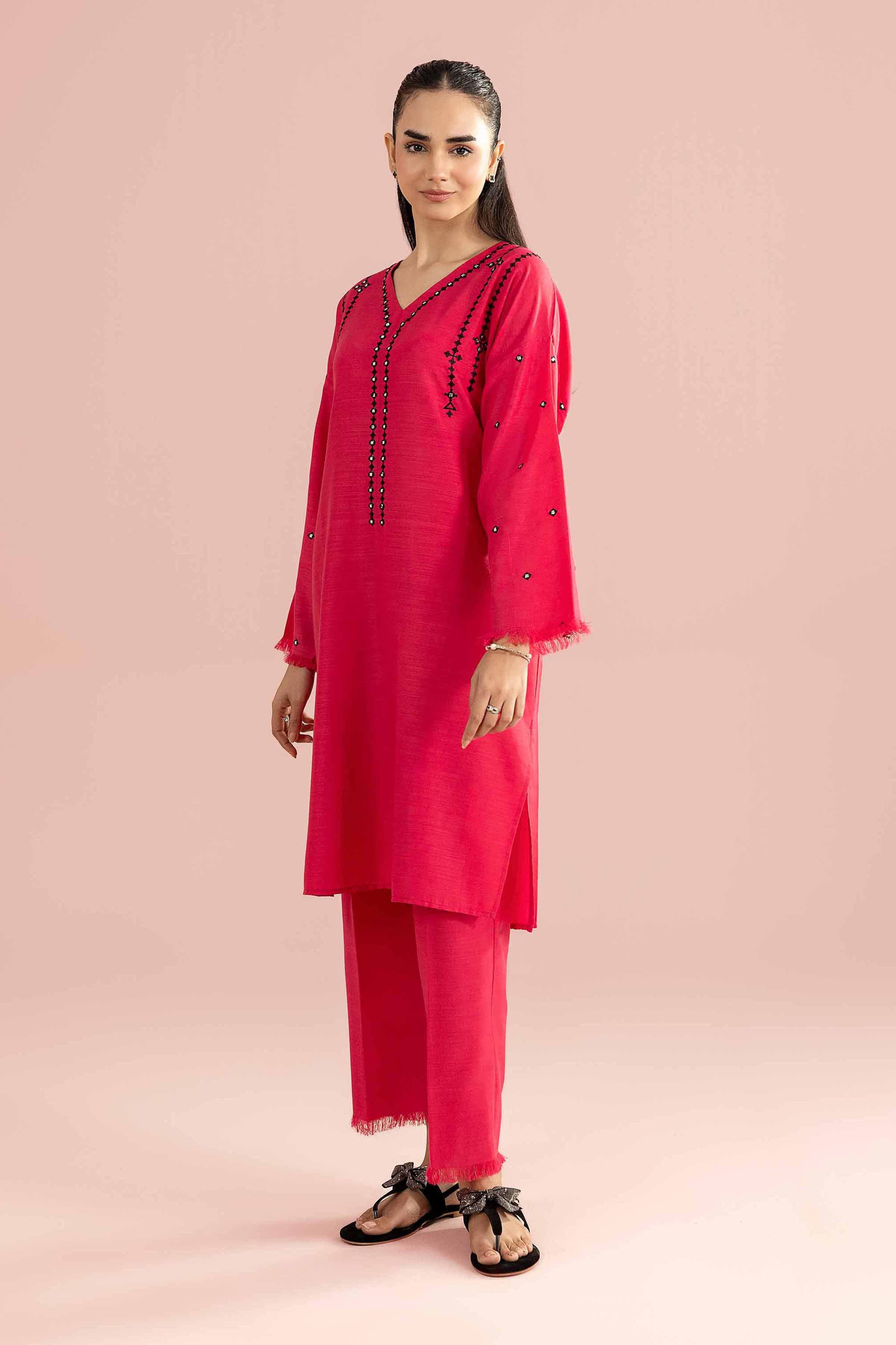 NishatUK - Pink Embroidered Lawn 2-piece ready to wear Dress