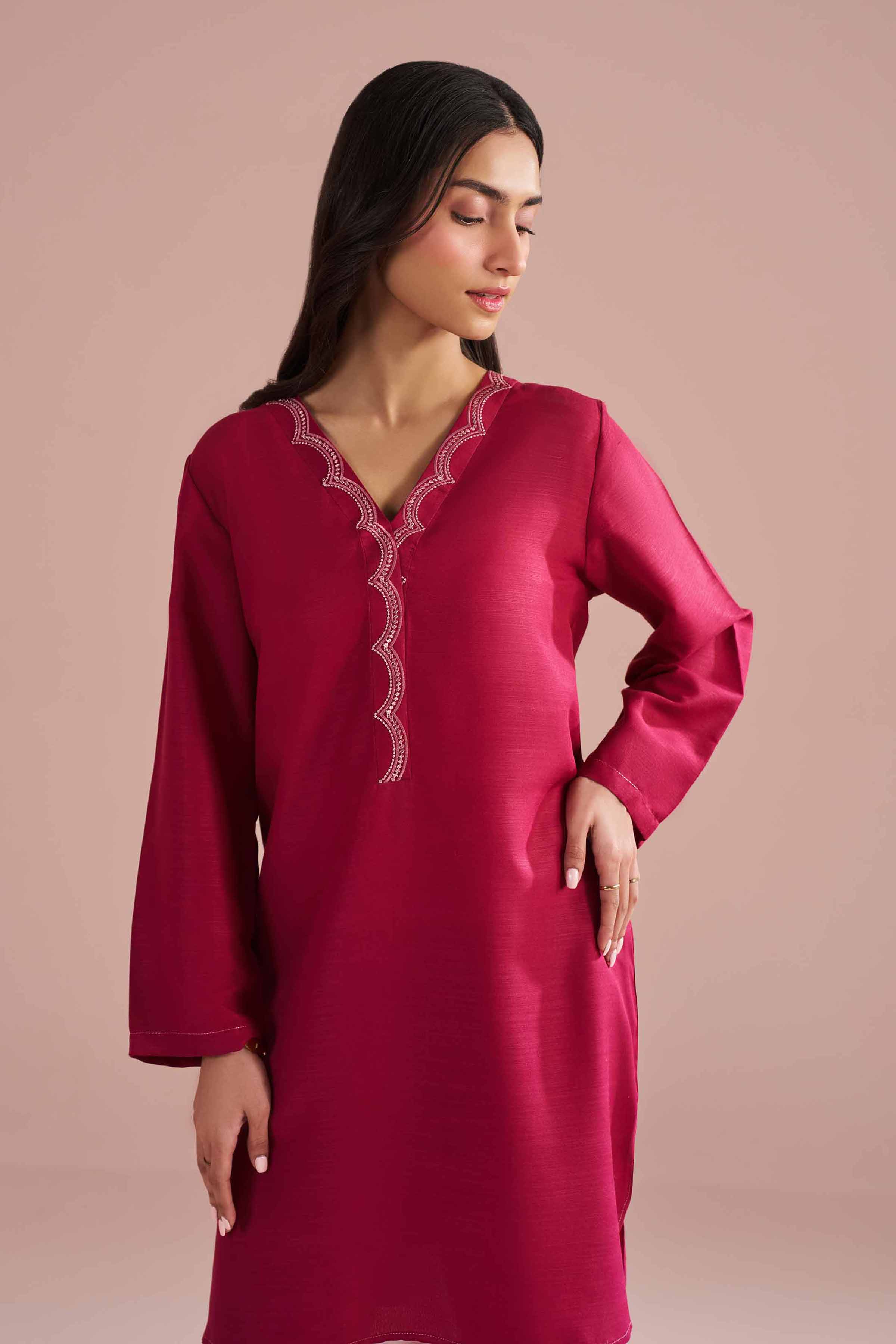 NishatUK - Pink Embroidered Lawn 2-piece ready to wear Dress