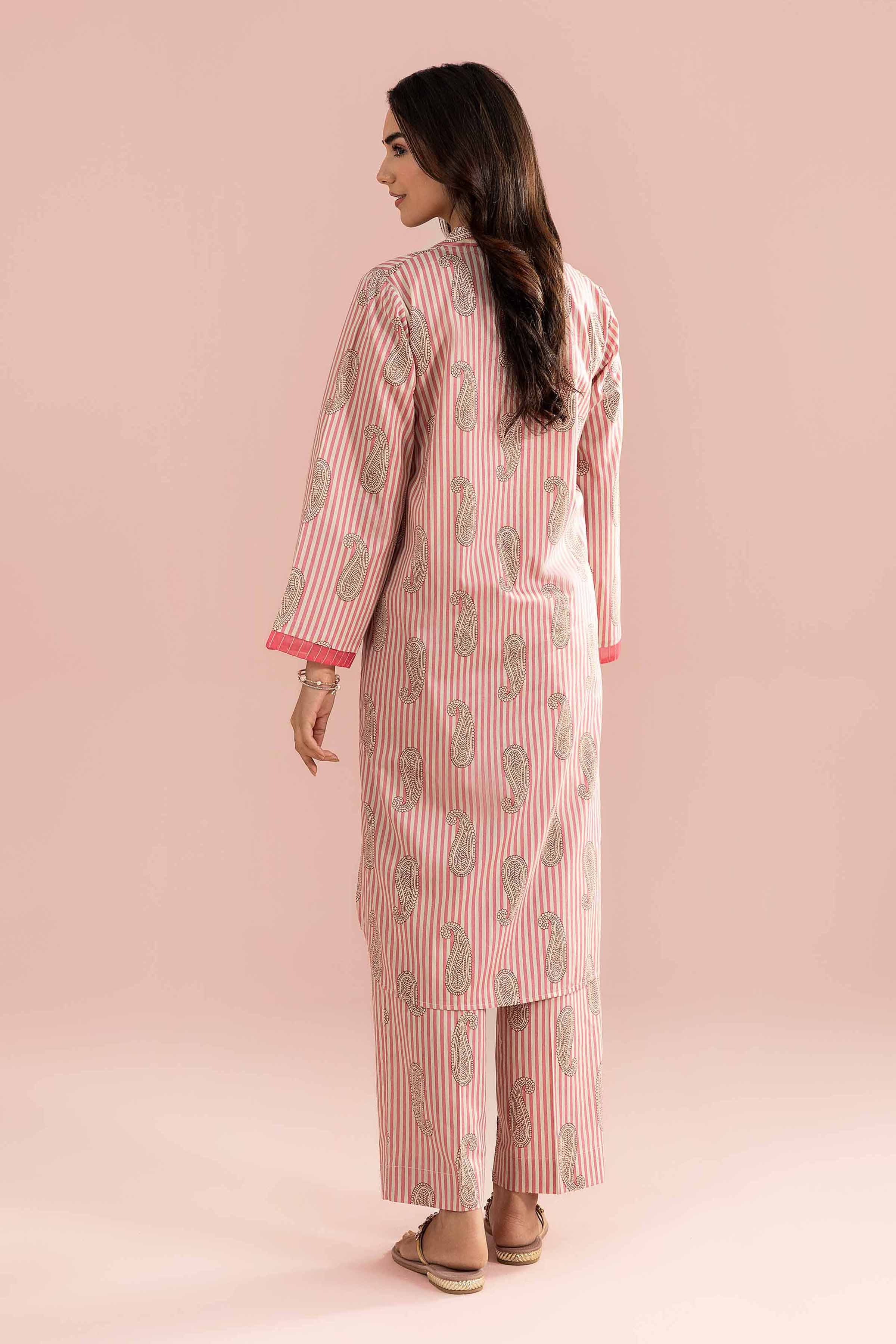 NishatUK - Pink Printed Cambric 2-piece ready to wear Dress
