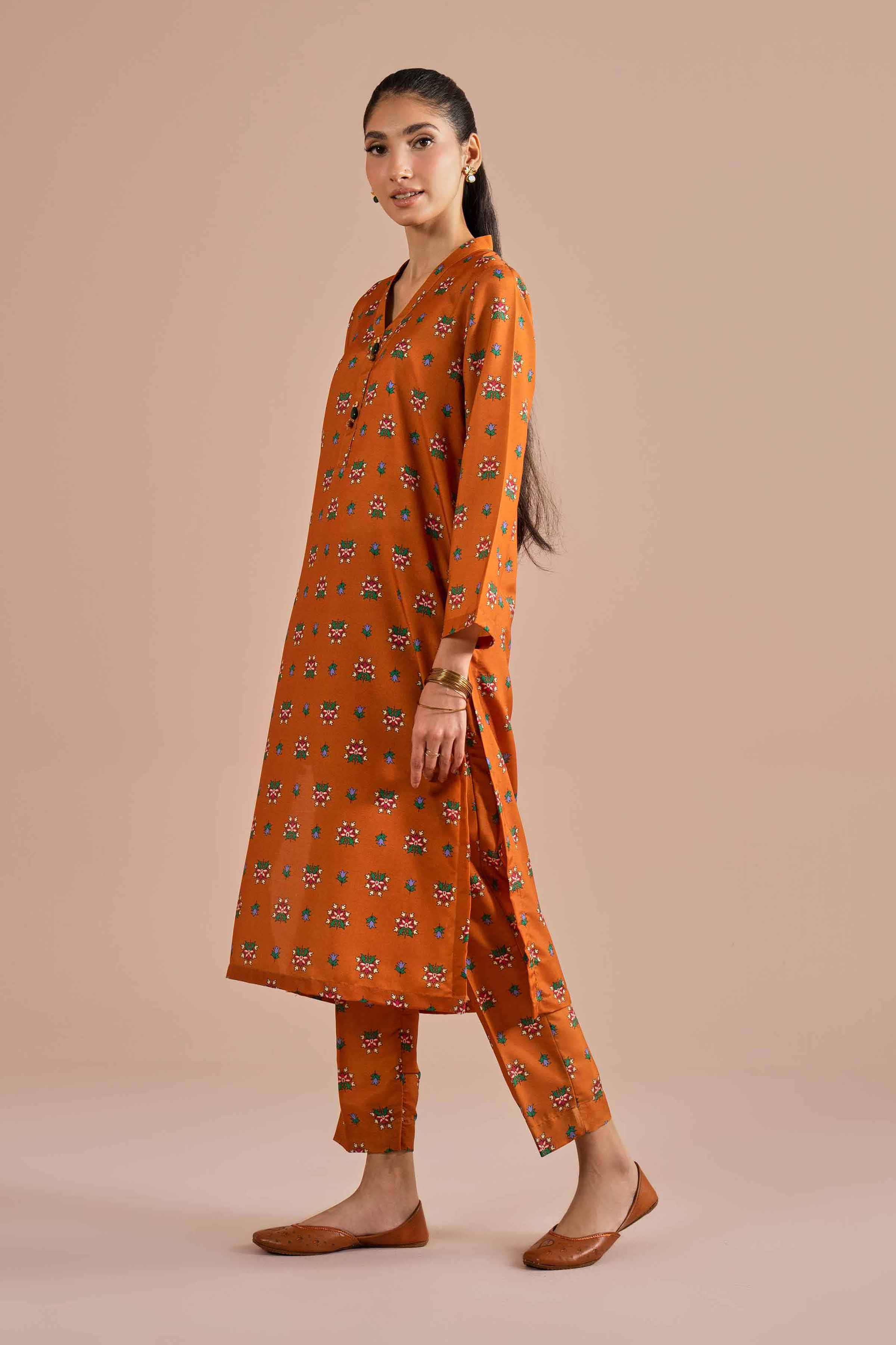 NishatUK - Yellow Printed Lawn 2-piece ready to wear Dress