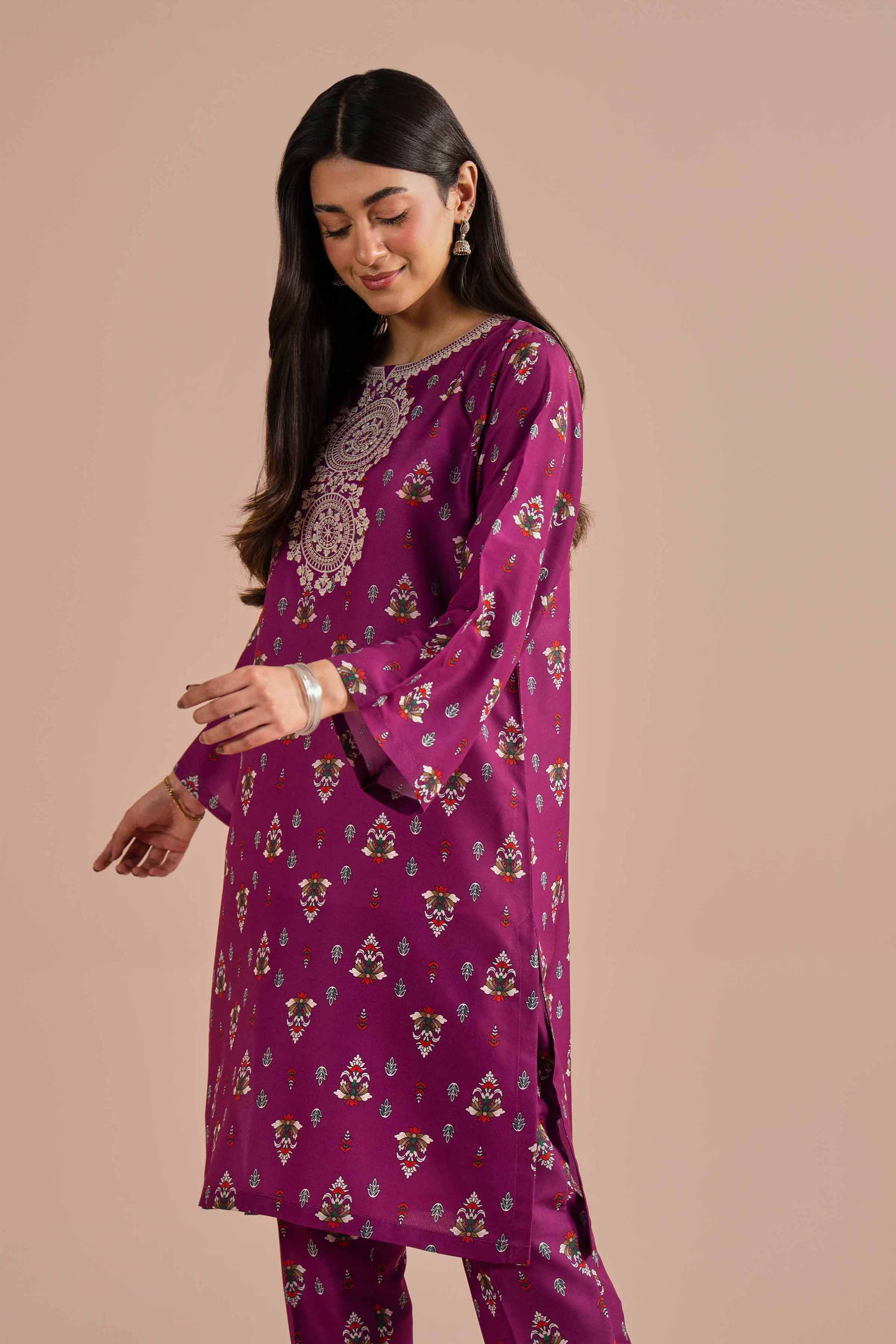 2 Piece - Printed Embroidered Suit - PE26-24 for Women - Pret Collection | Nishat | Shop Online