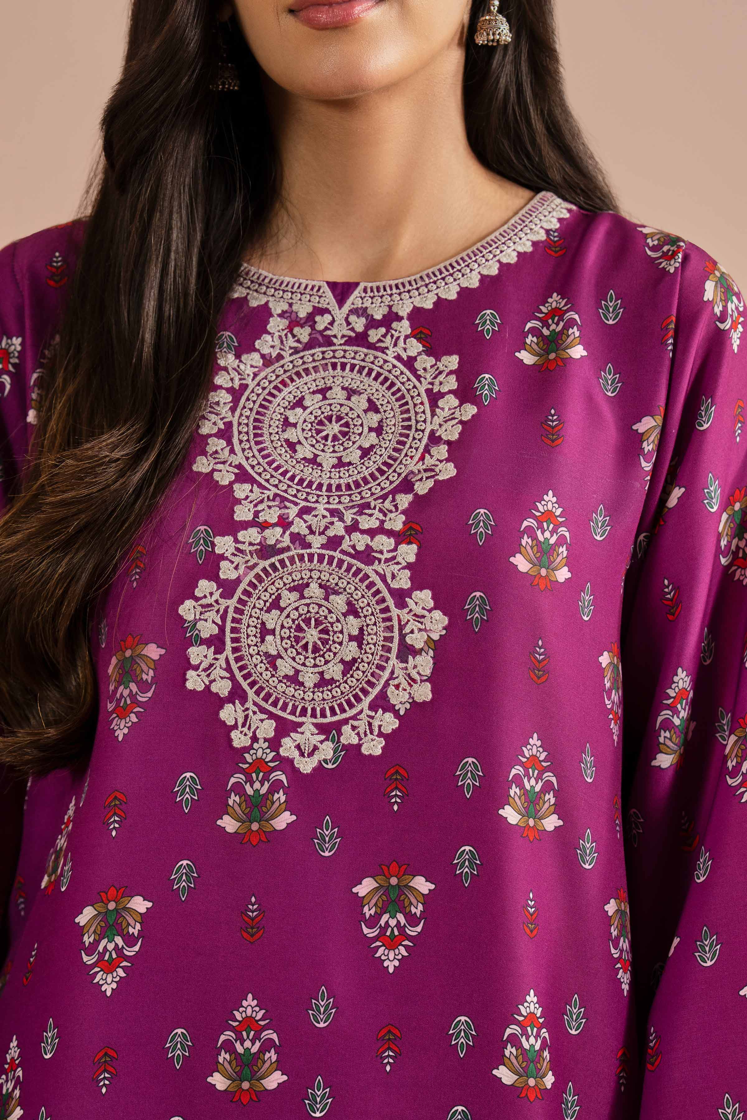 2 Piece - Printed Embroidered Suit - PE26-24 for Women - Pret Collection | Nishat | Shop Online