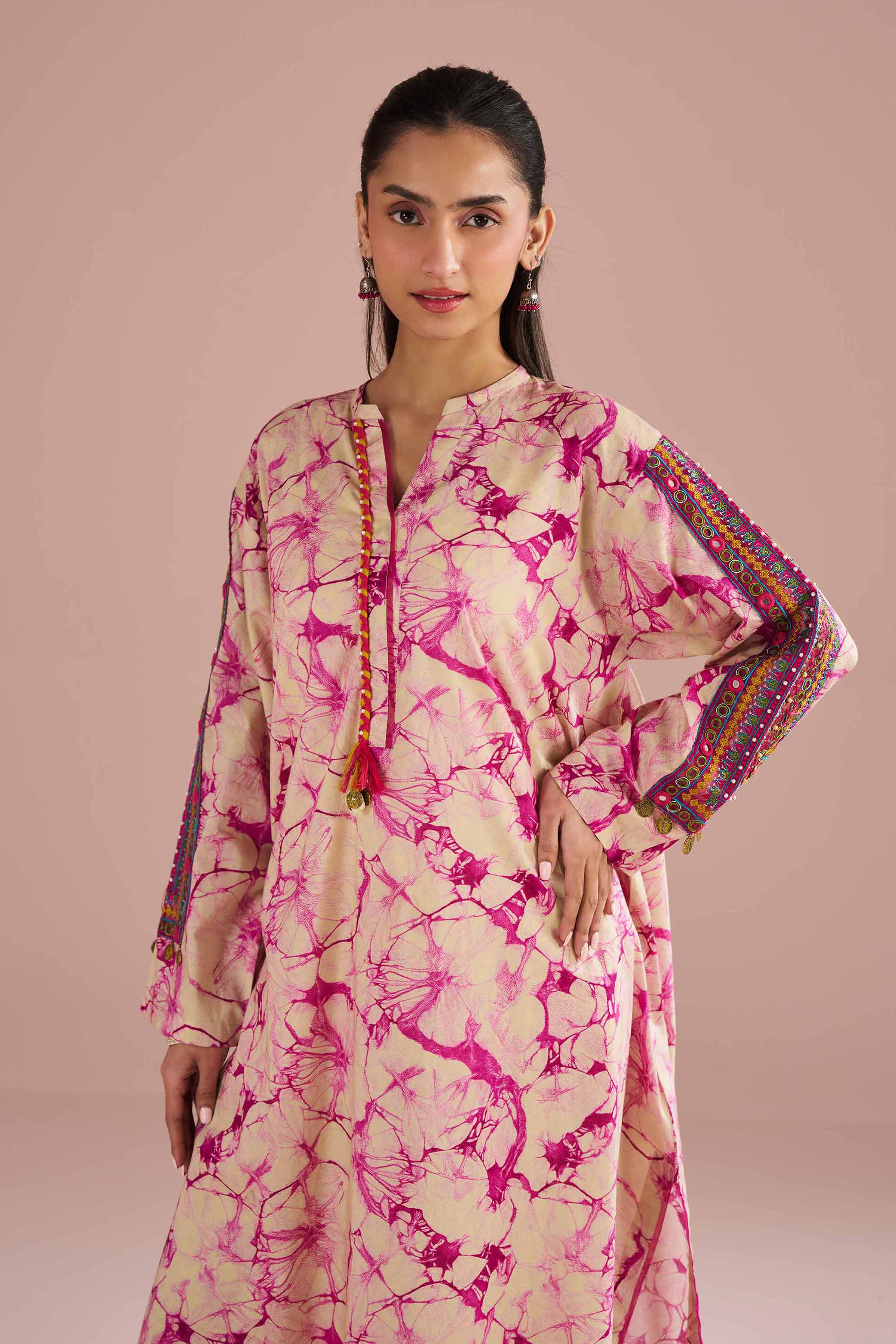 NishatUK - Yellow Embroidered Lawn 2-piece ready to wear Dress