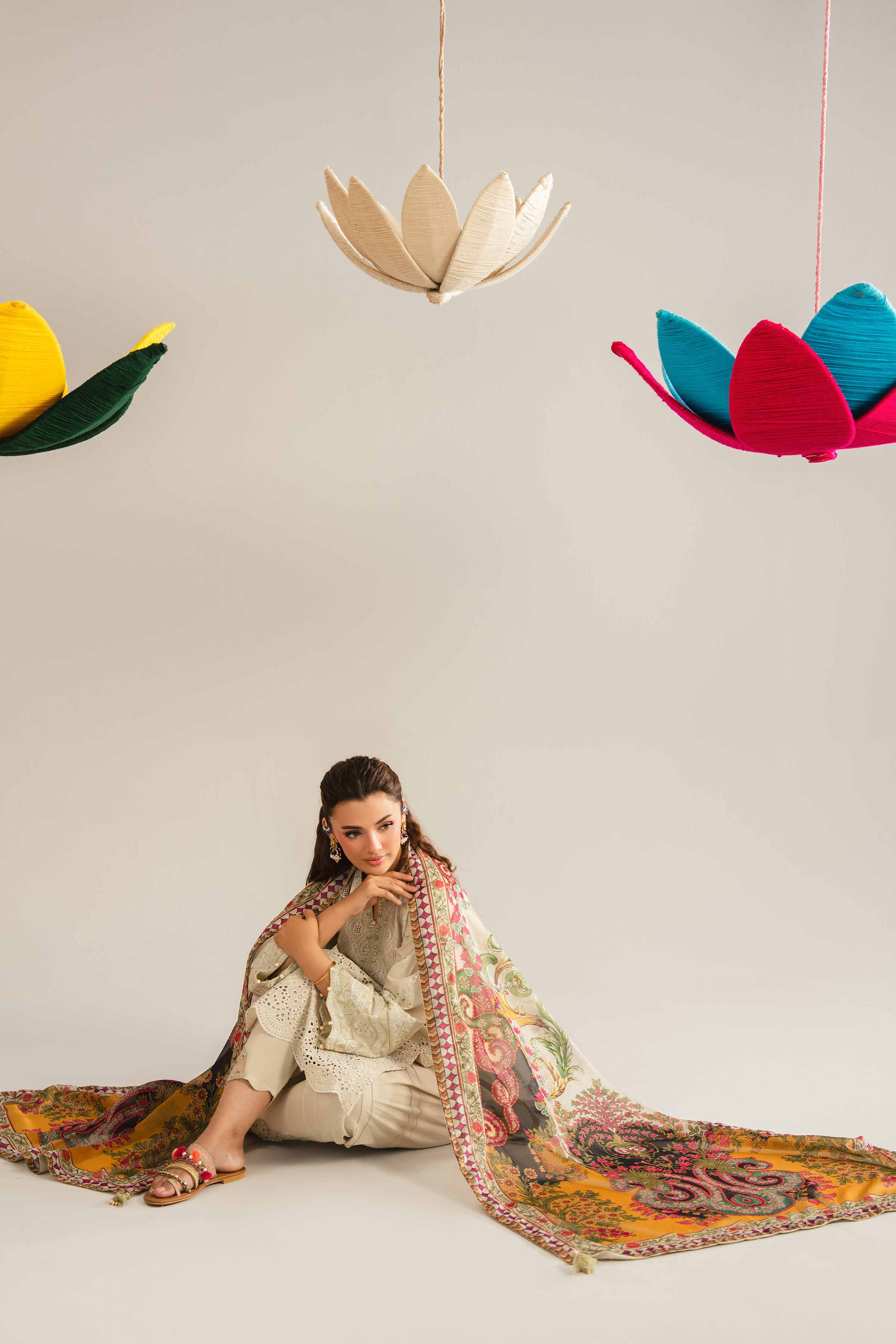 NishatUK - Green Embroidered PV Slub 3-piece ready to wear Suit