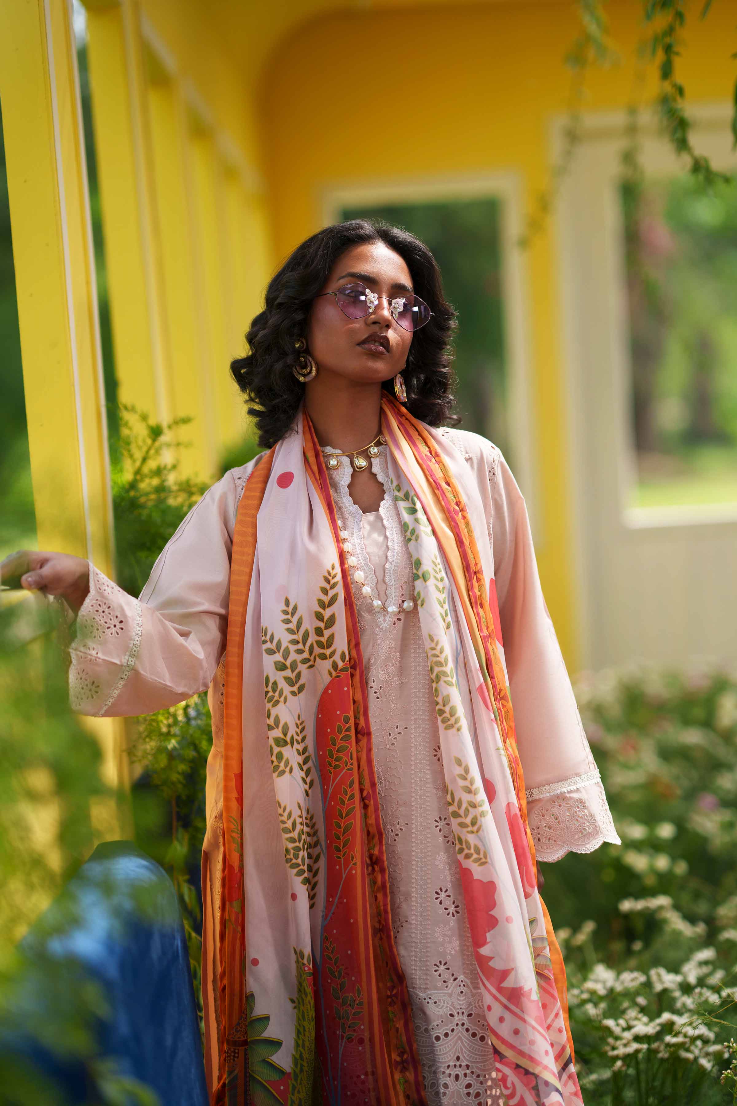 Nishat UK - Pink Embroidered PV Slub 3 Pieces Ready To Wear Suit