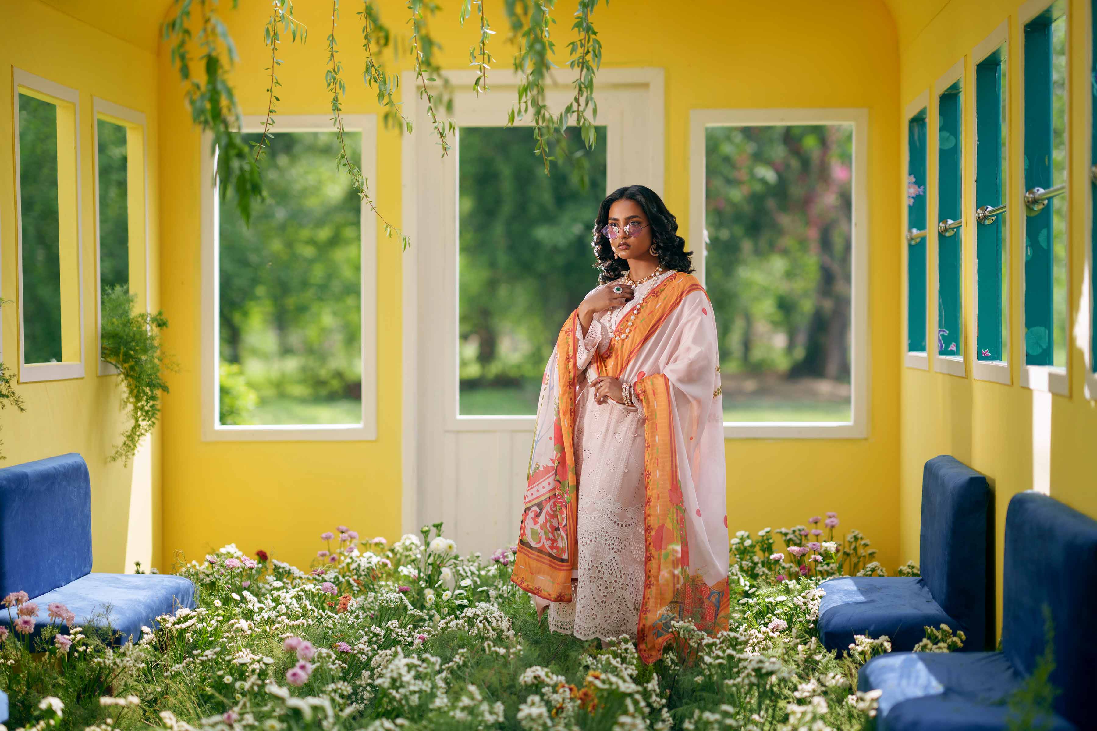 Nishat UK - Pink Embroidered PV Slub 3 Pieces Ready To Wear Suit