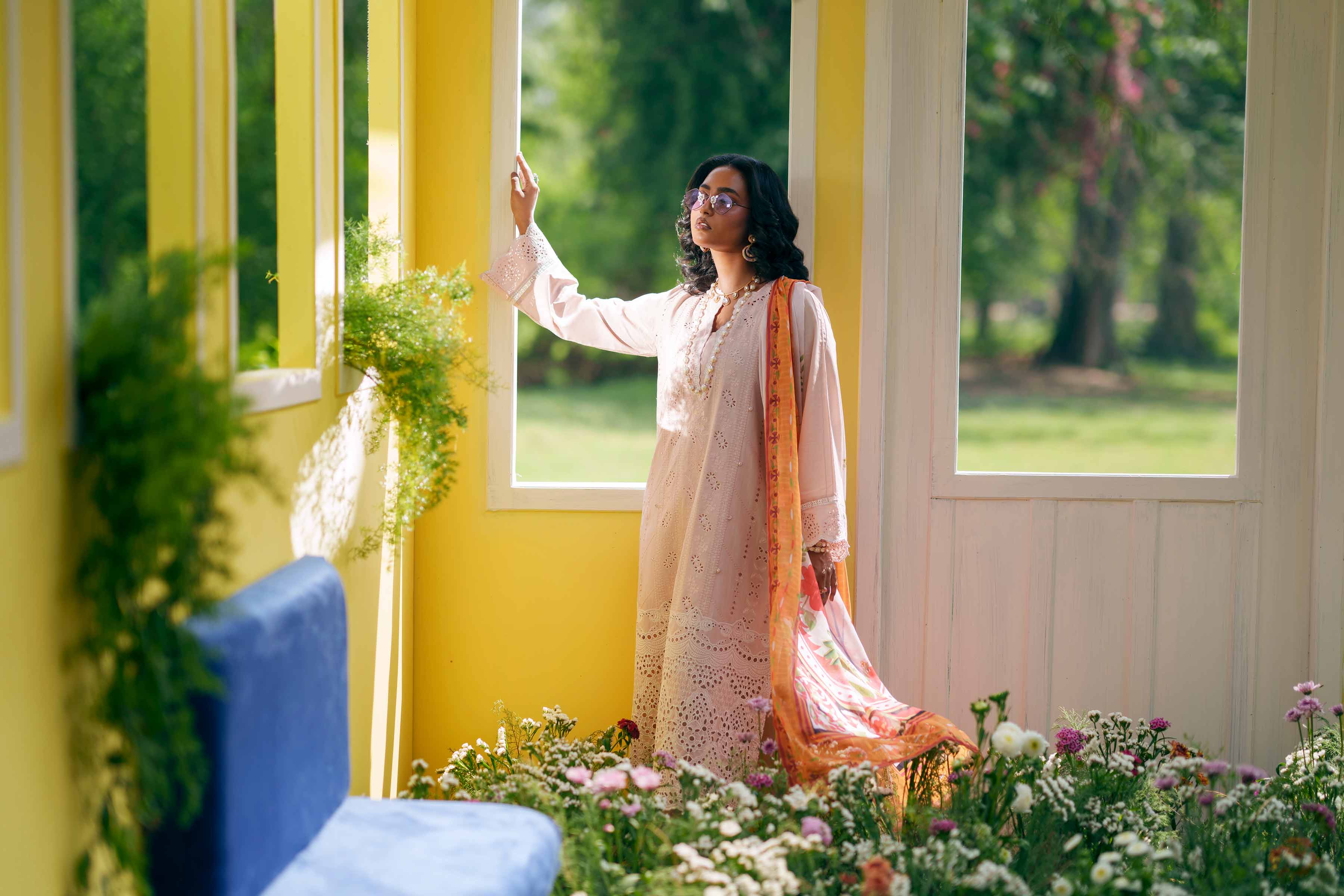 Nishat UK - Pink Embroidered PV Slub 3 Pieces Ready To Wear Suit