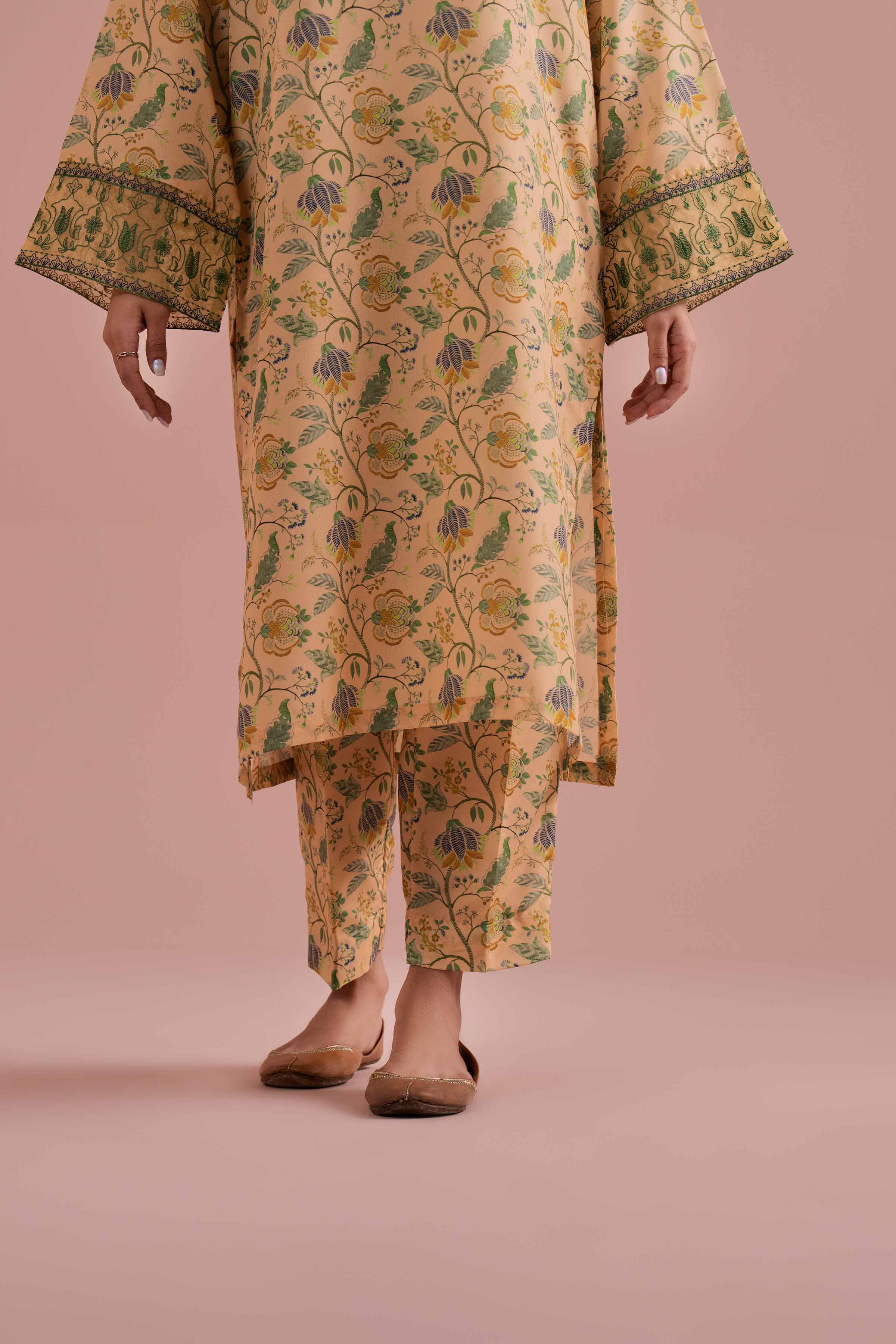 NishatUK - Yellow Embroidered Lawn 2-piece ready to wear Dress
