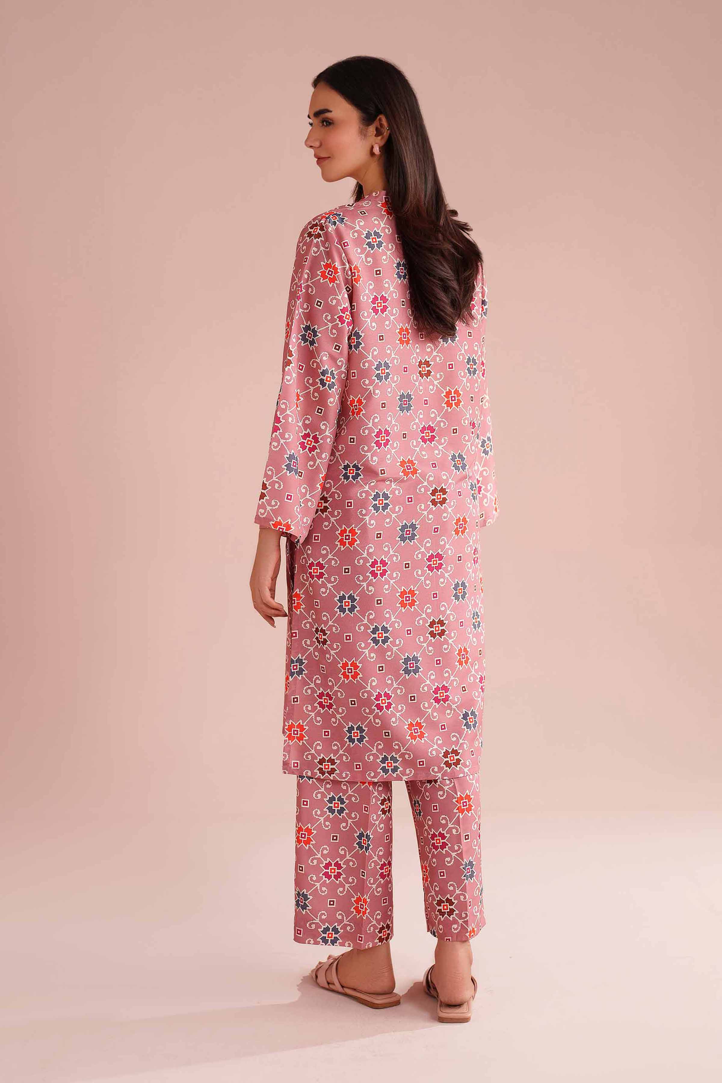 NishatUK - Pink Printed Lawn 2-piece ready to wear Dress
