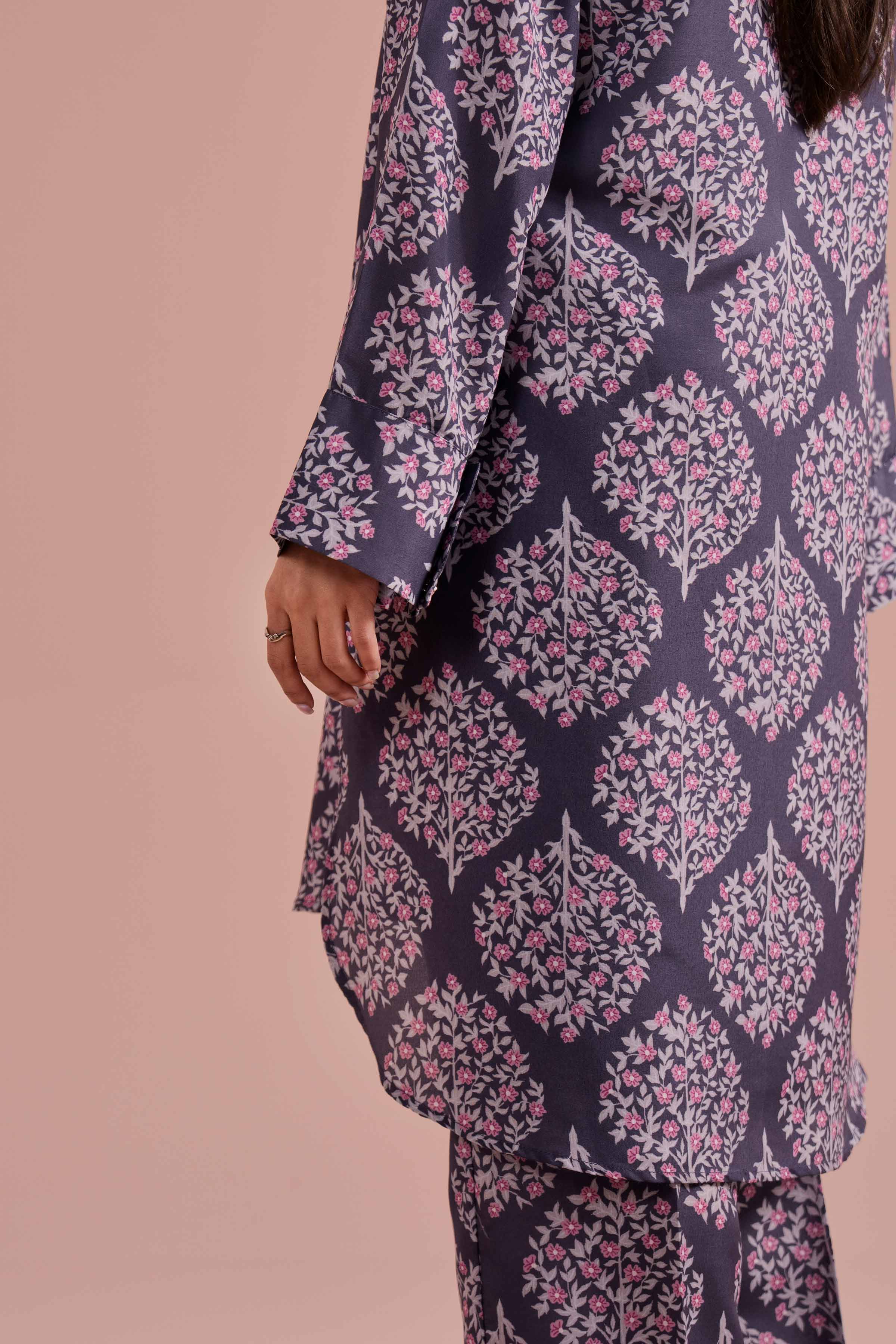 NishatUK - Purple Printed Lawn 2-piece ready to wear Dress